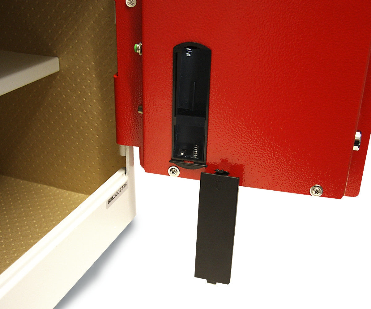 BASI mySafe Premium 350-Rot/Weiß Elektronik Möbel Tresor Touch-Display