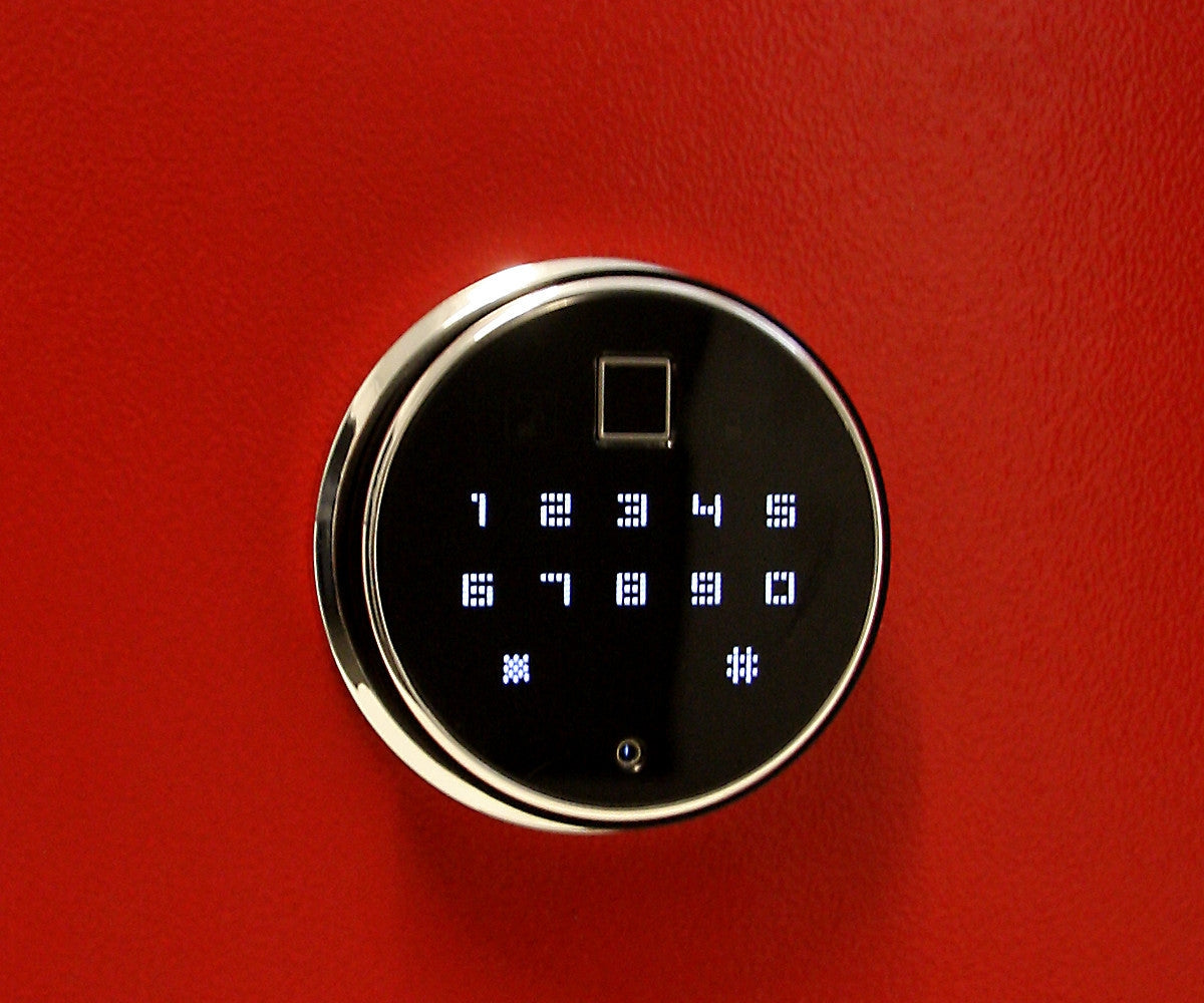 BASI mySafe Premium 350-Rot/Weiß Elektronik Möbel Tresor Touch-Display