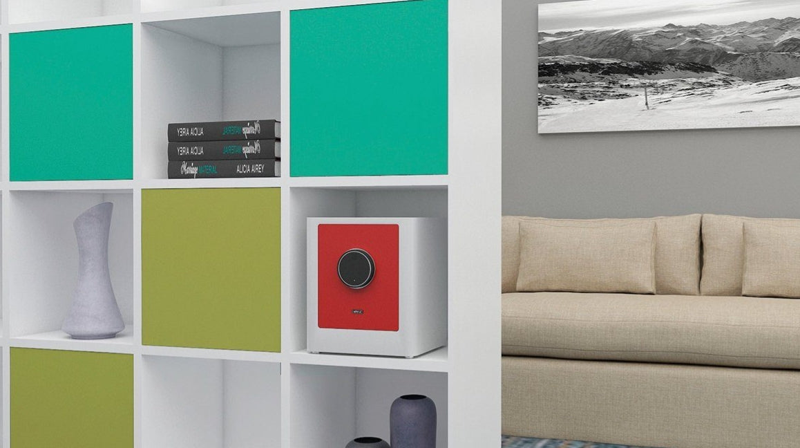 BASI mySafe Premium 350-Rot/Weiß Elektronik Möbel Tresor Touch-Display