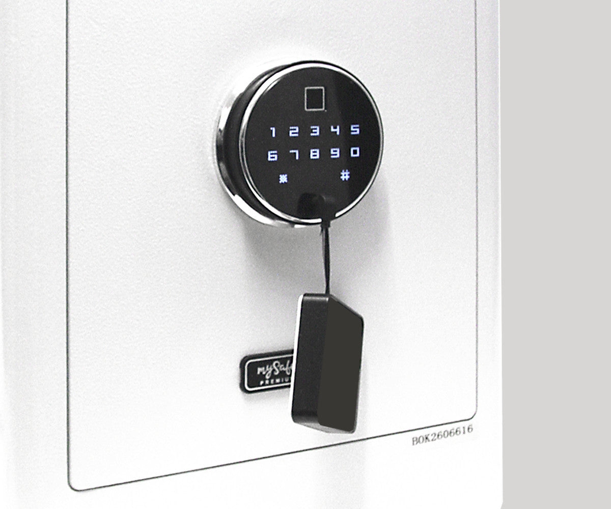 BASI mySafe Premium 350-Weiß Elektronik Möbel Tresor Touch-Display