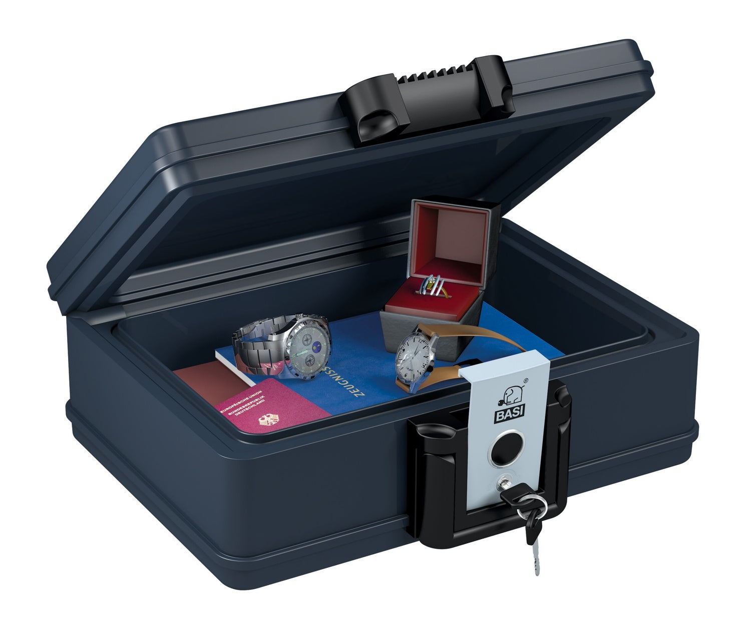 BASI DB 210M Dokumentenbox feuerfest wasserfest 6,9 Liter Dokumente Schützen