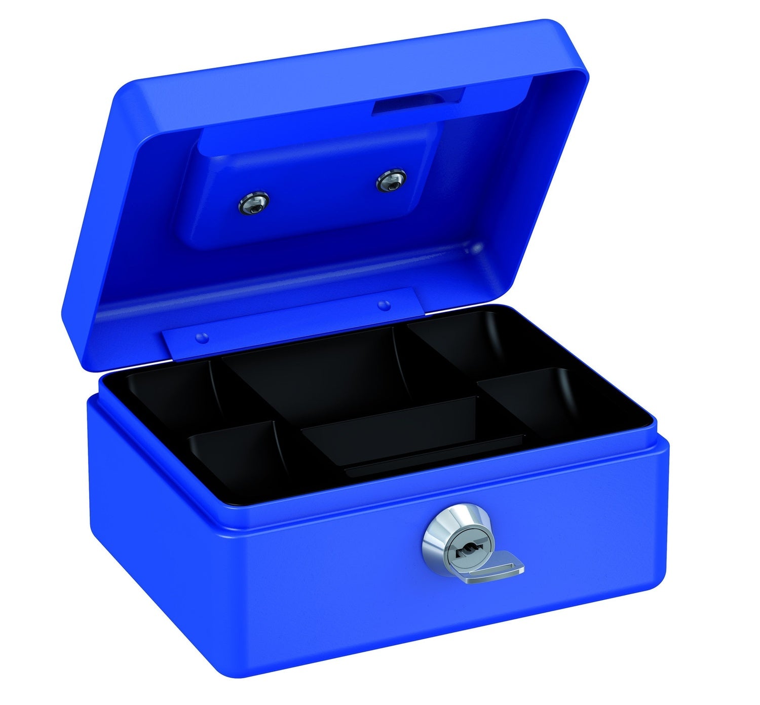 BASI GK 10 Geldkassette Blau 6 Münzfächer Hebelschloss