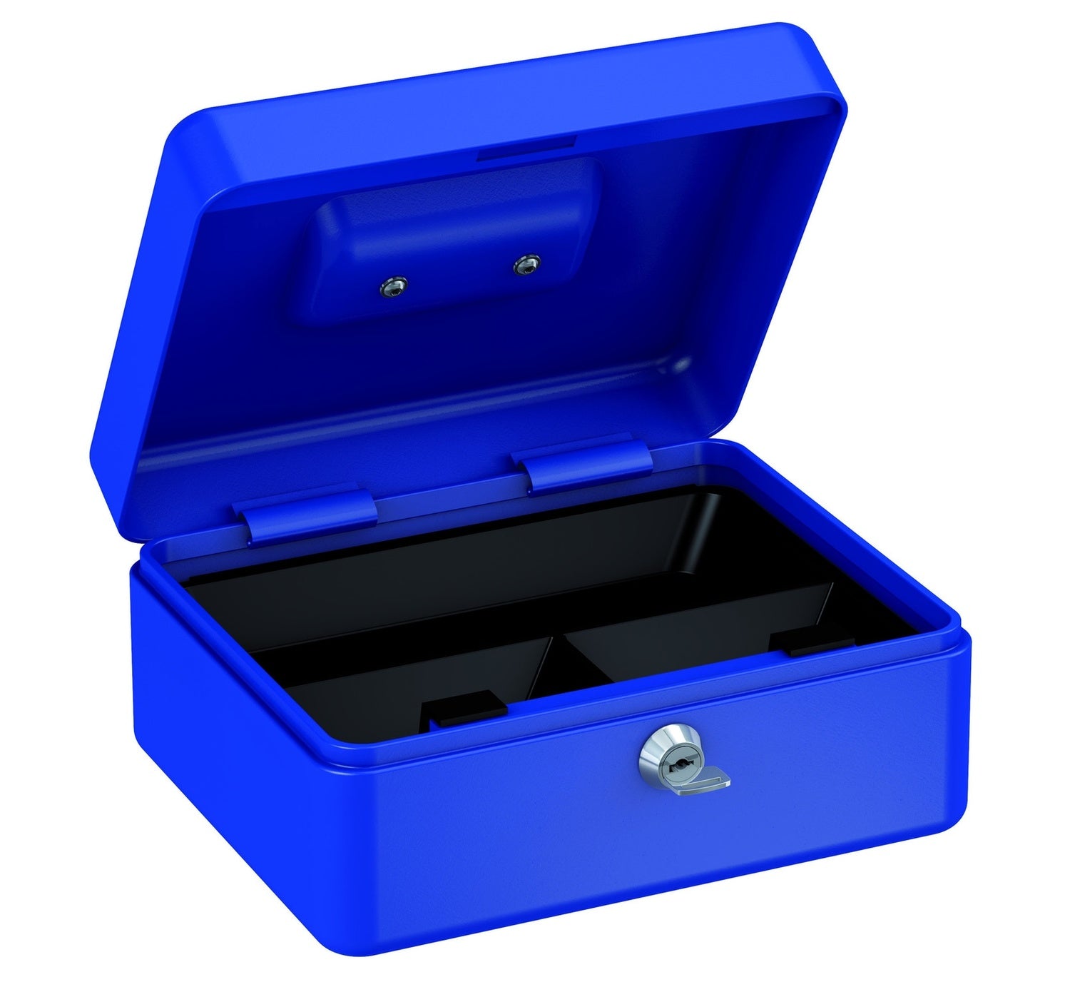 BASI GK 10M Geldkassette M Blau 3 Münzfächer Hebelschloss