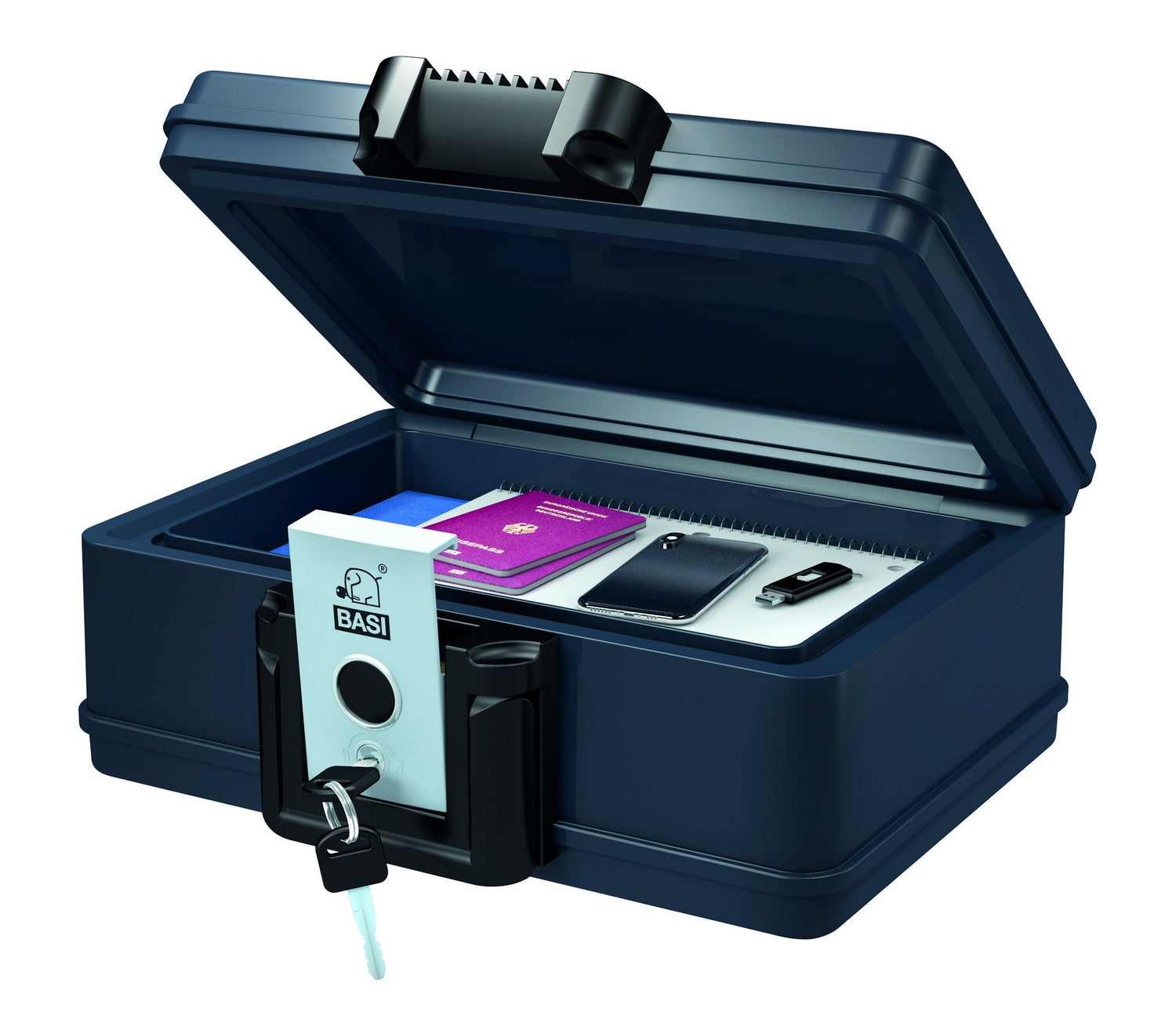 BASI DB 210S Dokumentenbox feuerfest wasserfest 4,9 Liter Dokumente Schützen