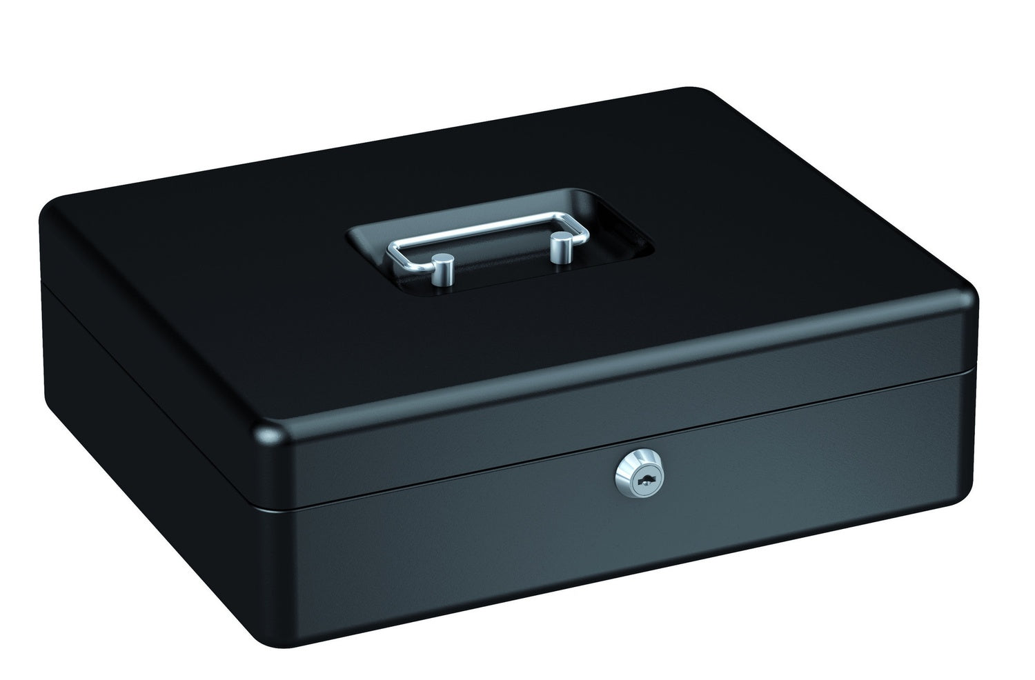 BASI GK 10XL Geldkassette XL Schwarz 5 Münzfächer 2 Geldscheinfächer Hebelschloss