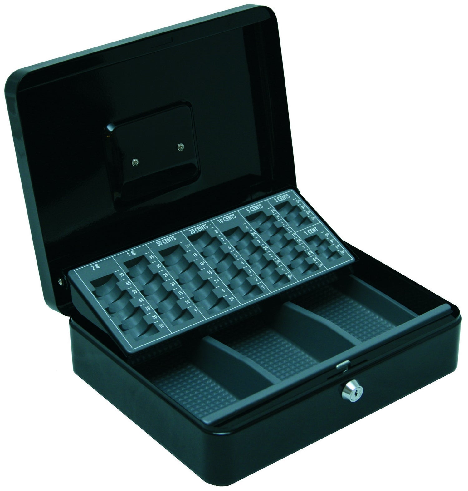 BASI EGK 100 Euro-Geldkassette Schwarz Münzfächer Geldscheinfächer