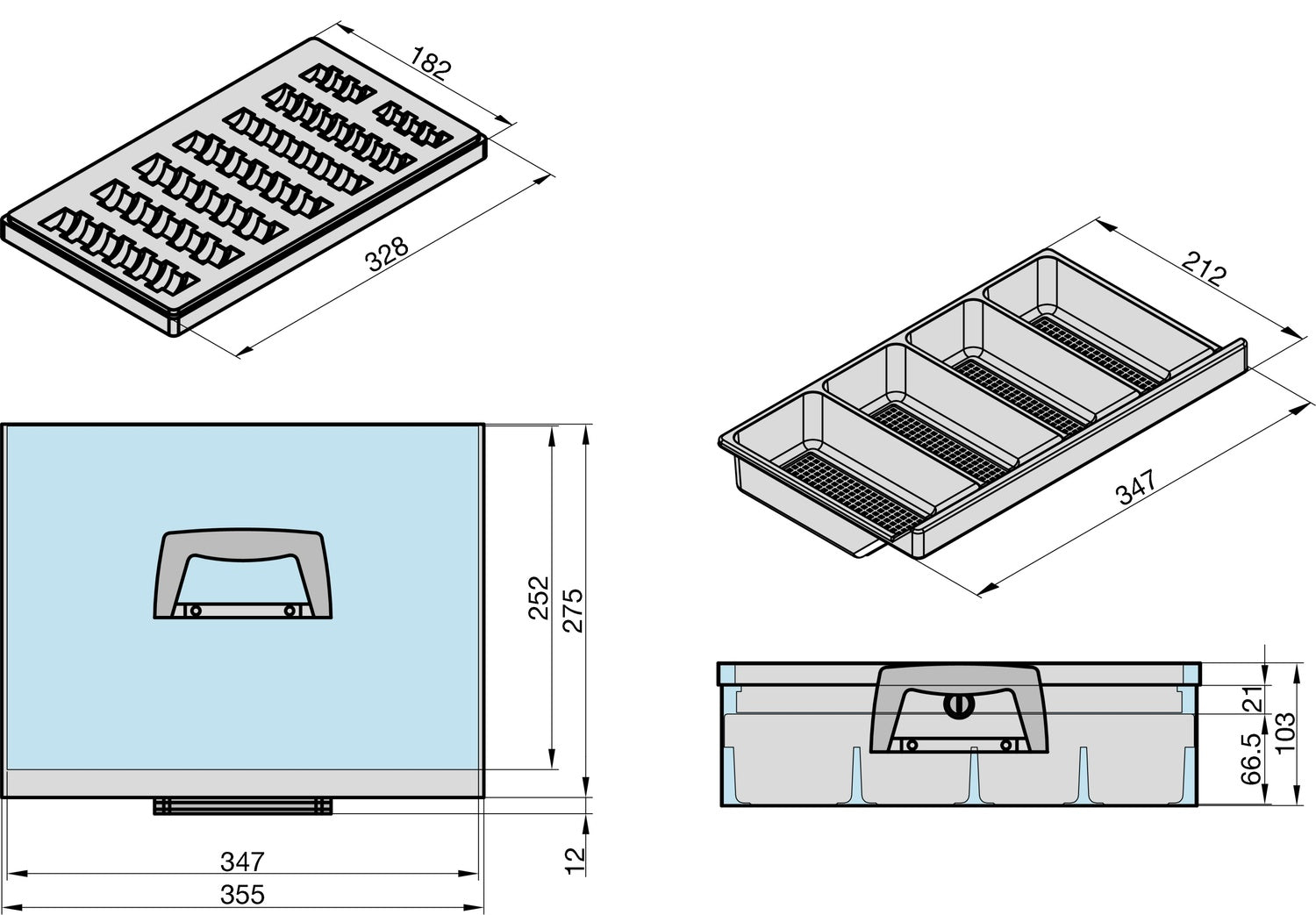 BASI EGK 150 Euro-Geldkassette Exklusiv Grau Münzfächer Geldscheinfächer