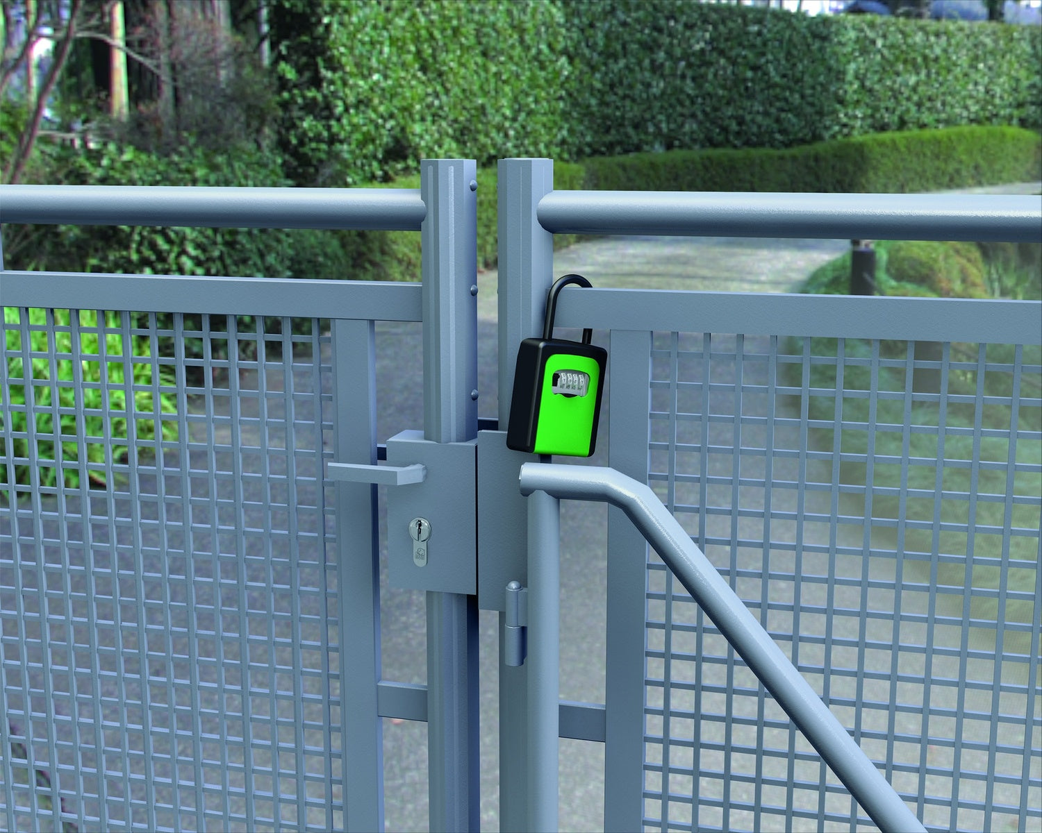 BASI 2101-0005-1100 Schlüsselsafe SSZ 200B Schwarz mit Zahlenschloss und Bügel