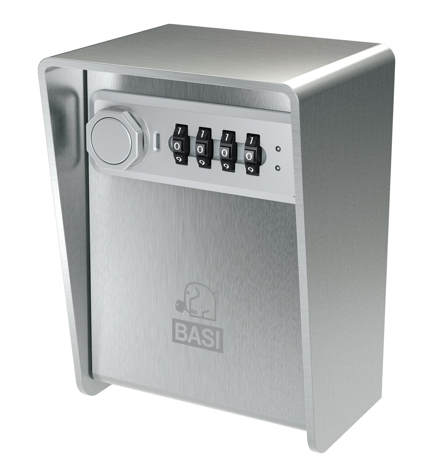 BASI SSZ 400 Schlüsselsafe mit Zahlenschloss 2 Schlüsselhaken Edelstahl 2101-0020