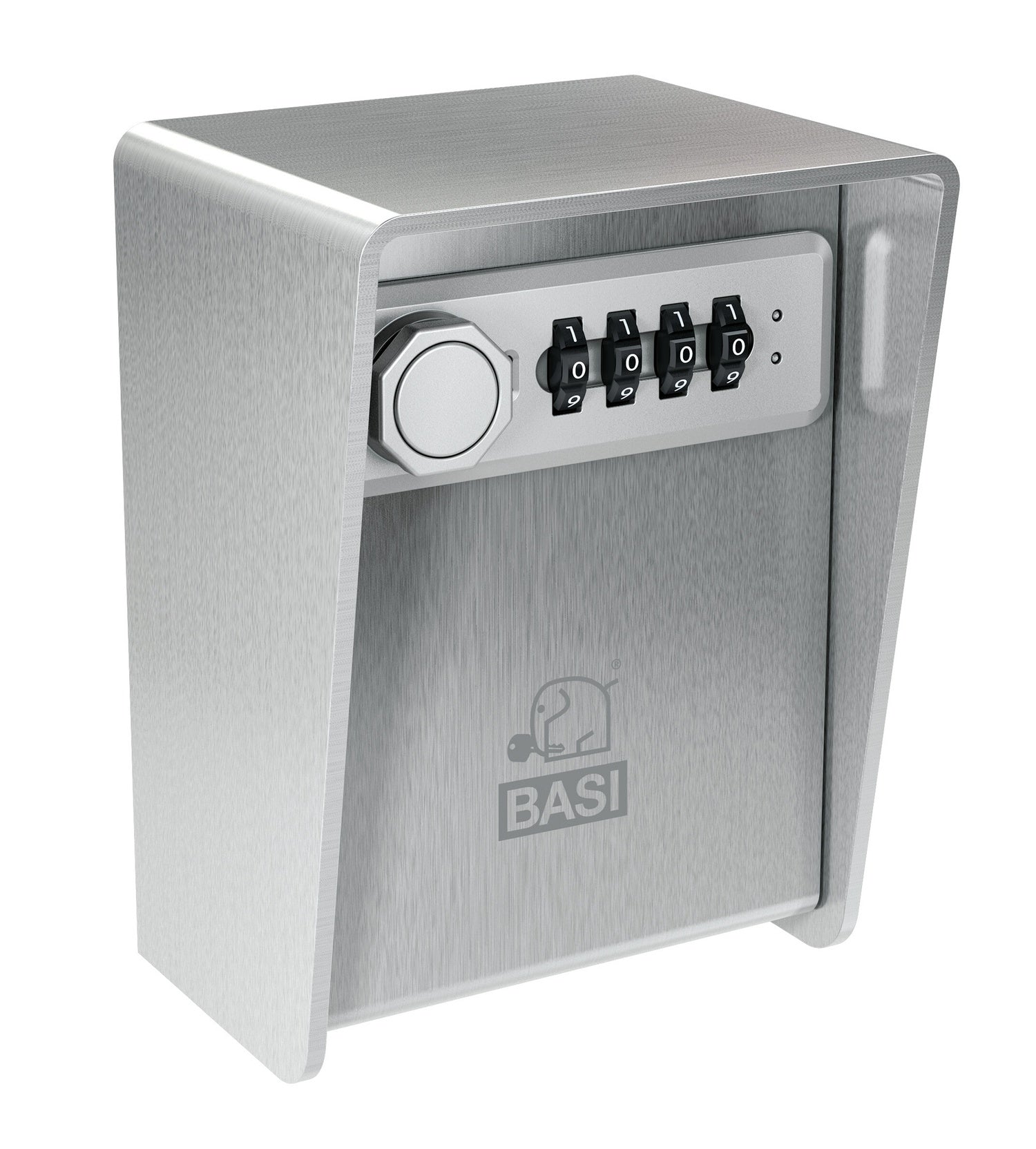 BASI SSZ 400 Schlüsselsafe mit Zahlenschloss 2 Schlüsselhaken Edelstahl 2101-0020