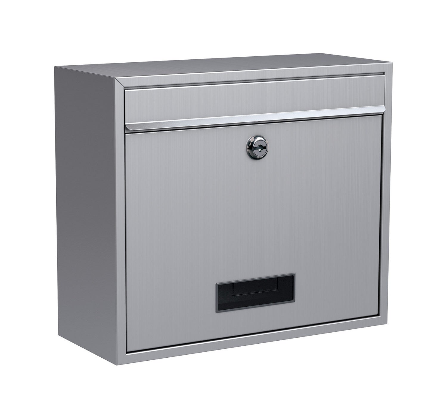 BASI 2170-0408 BK 900 Briefkasten Edelstahl Namensschild 360 x 310 x 150mm
