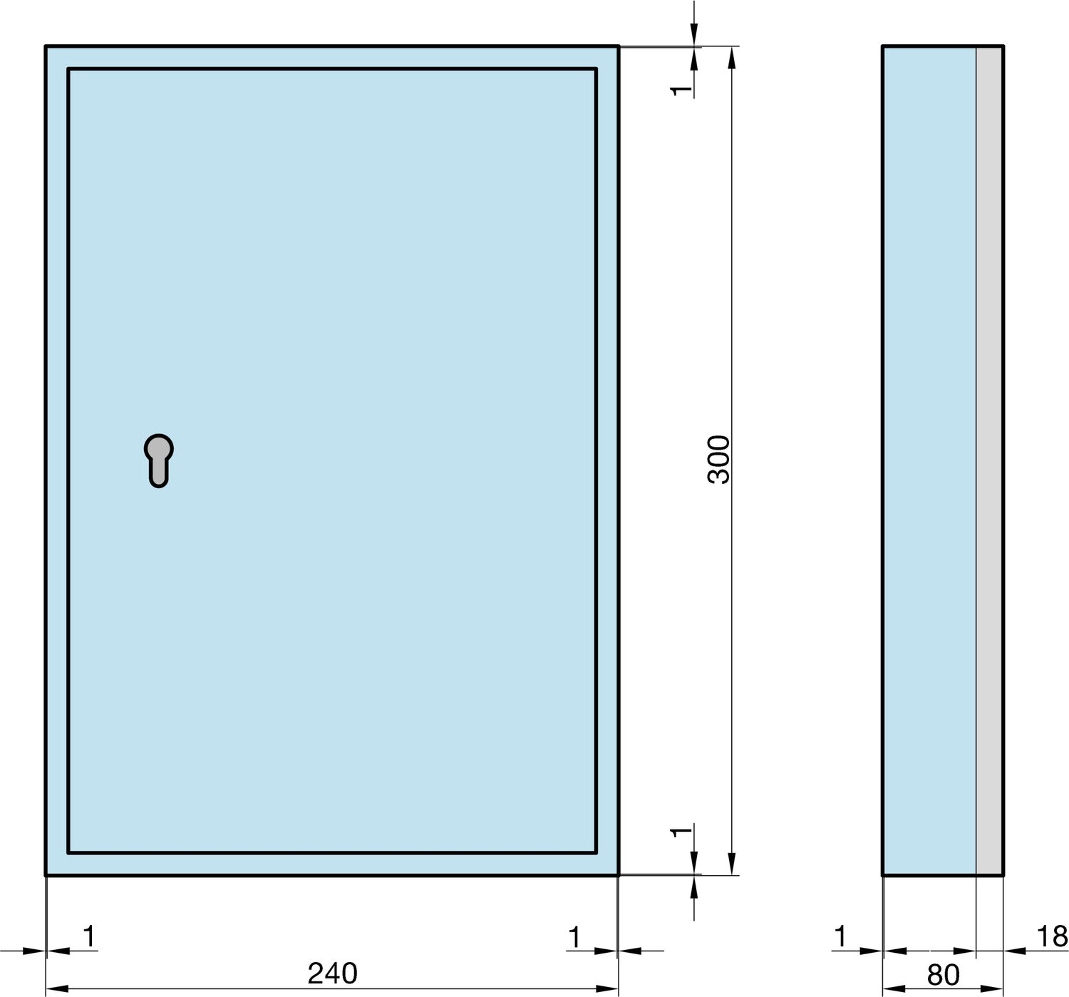 BASI 2171-0045 Schlüsselschrank SK 100 PZ mit 35 Haken Schlüsseltresor Schlüsselsafe