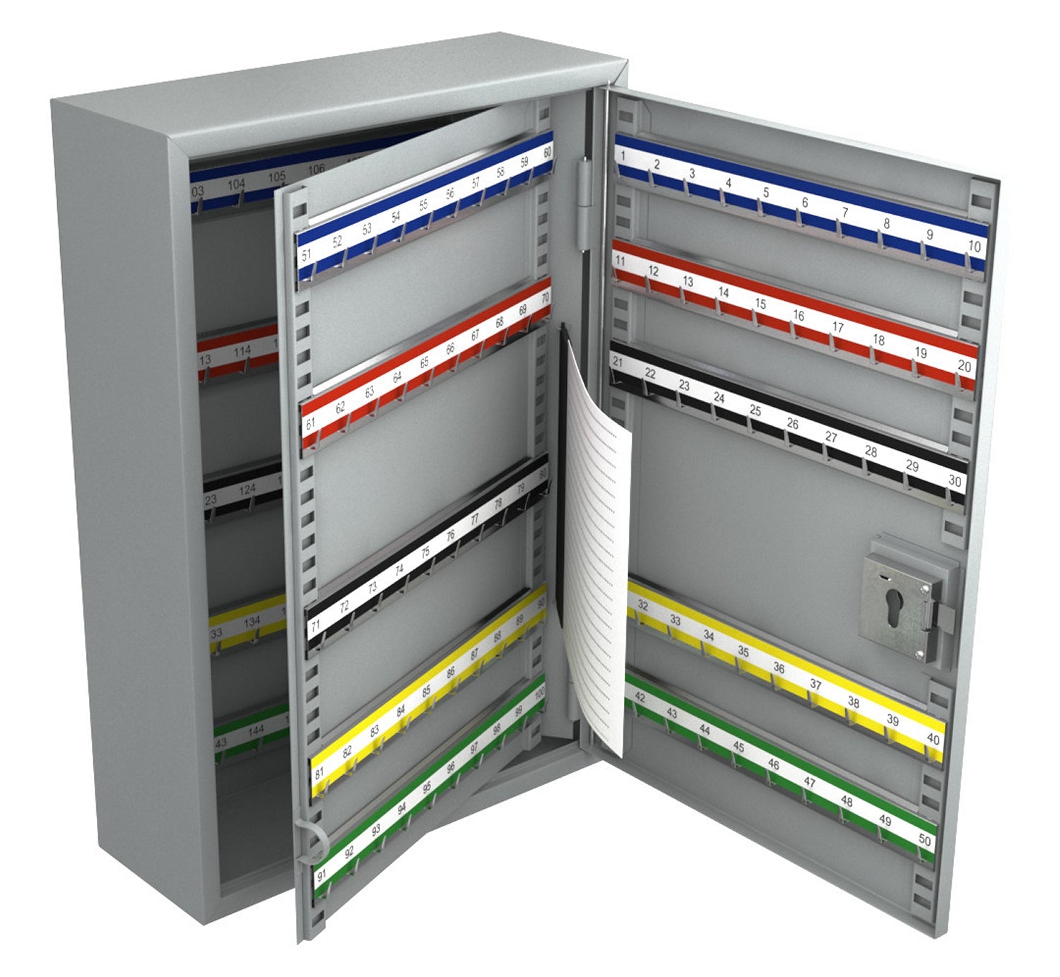 BASI 2171-0150 Schlüsselschrank SK 100 PZ mit 150 Haken Schlüsseltresor Schlüsselsafe