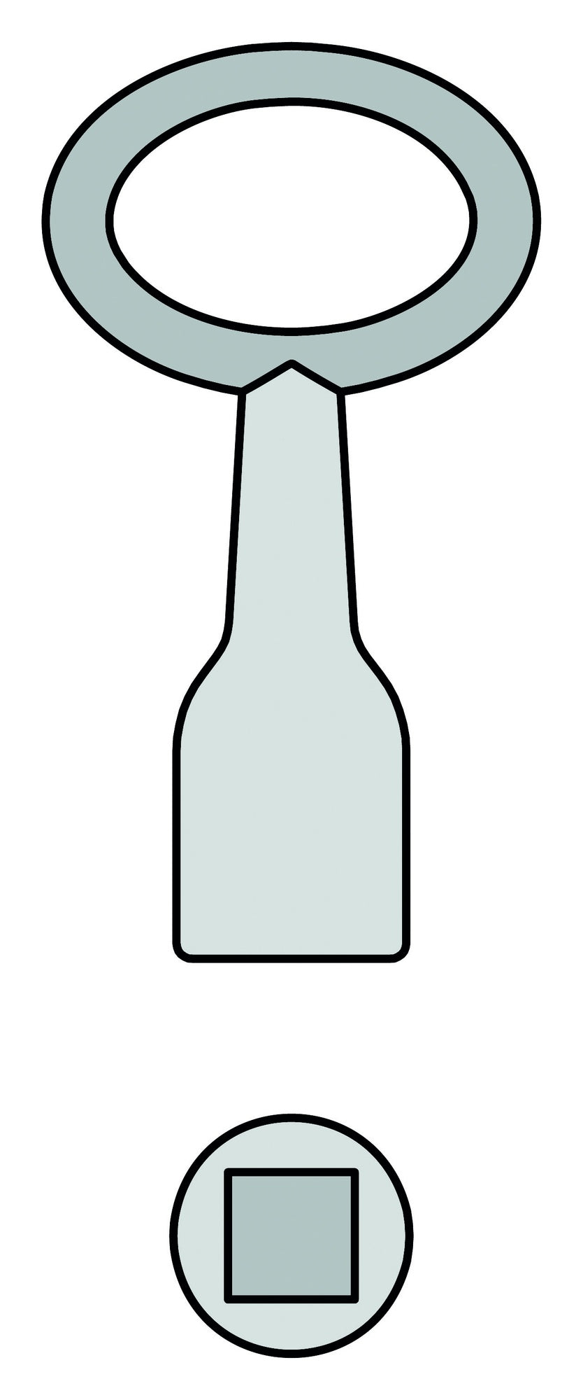 BASI 301V-5 Dornschlüssel Bautenschlüssel Innenvierkant 5mm