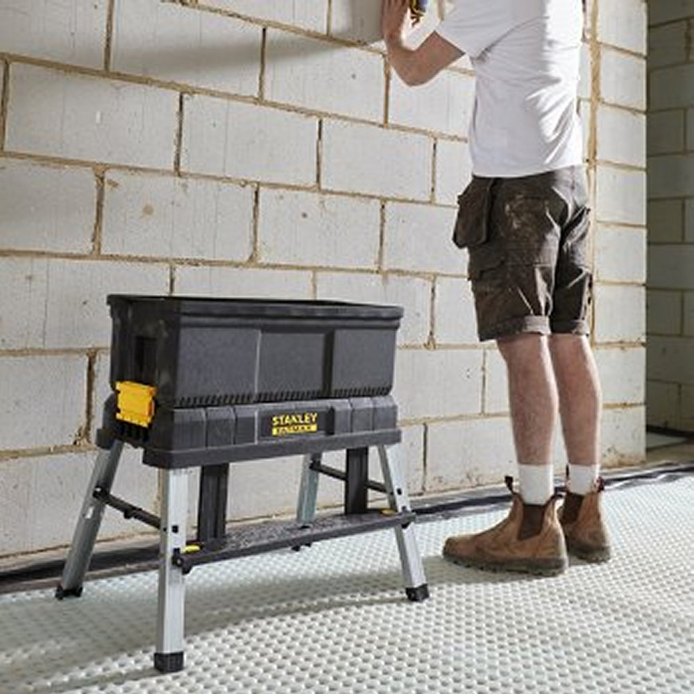 BASI 4310-0057 STANLEY Werkzeugbox mit Tritt Werkzeugkiste FATMAX