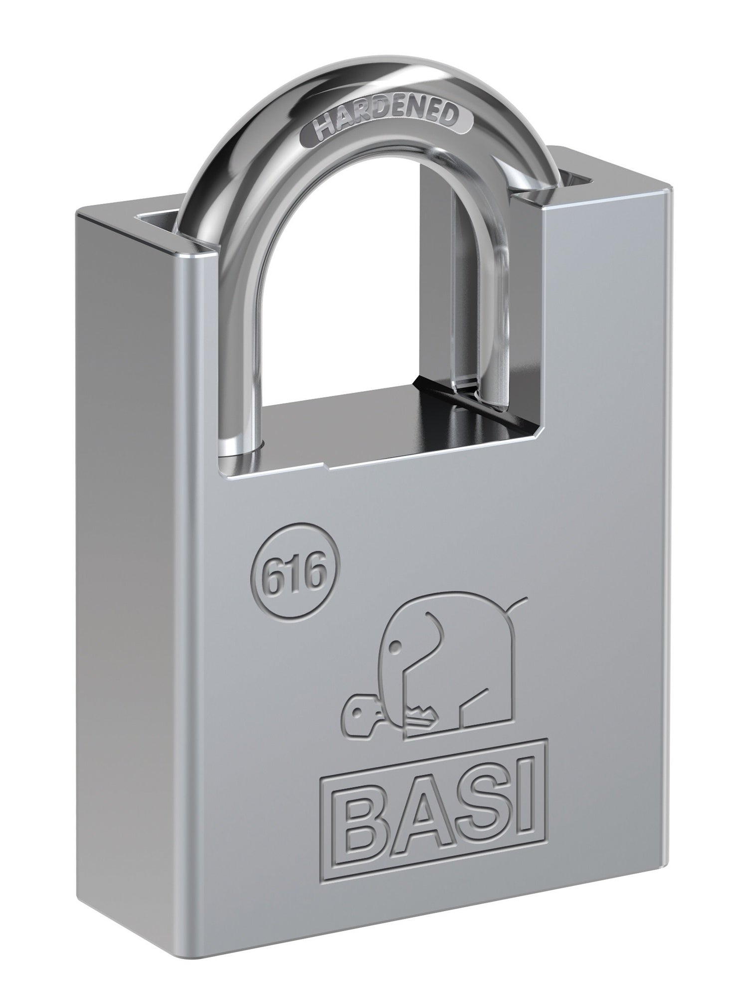 BASI 6160-5000 Vorhangschloss VHS 616 50mm mit Bügelschutz Stahlgehäuse