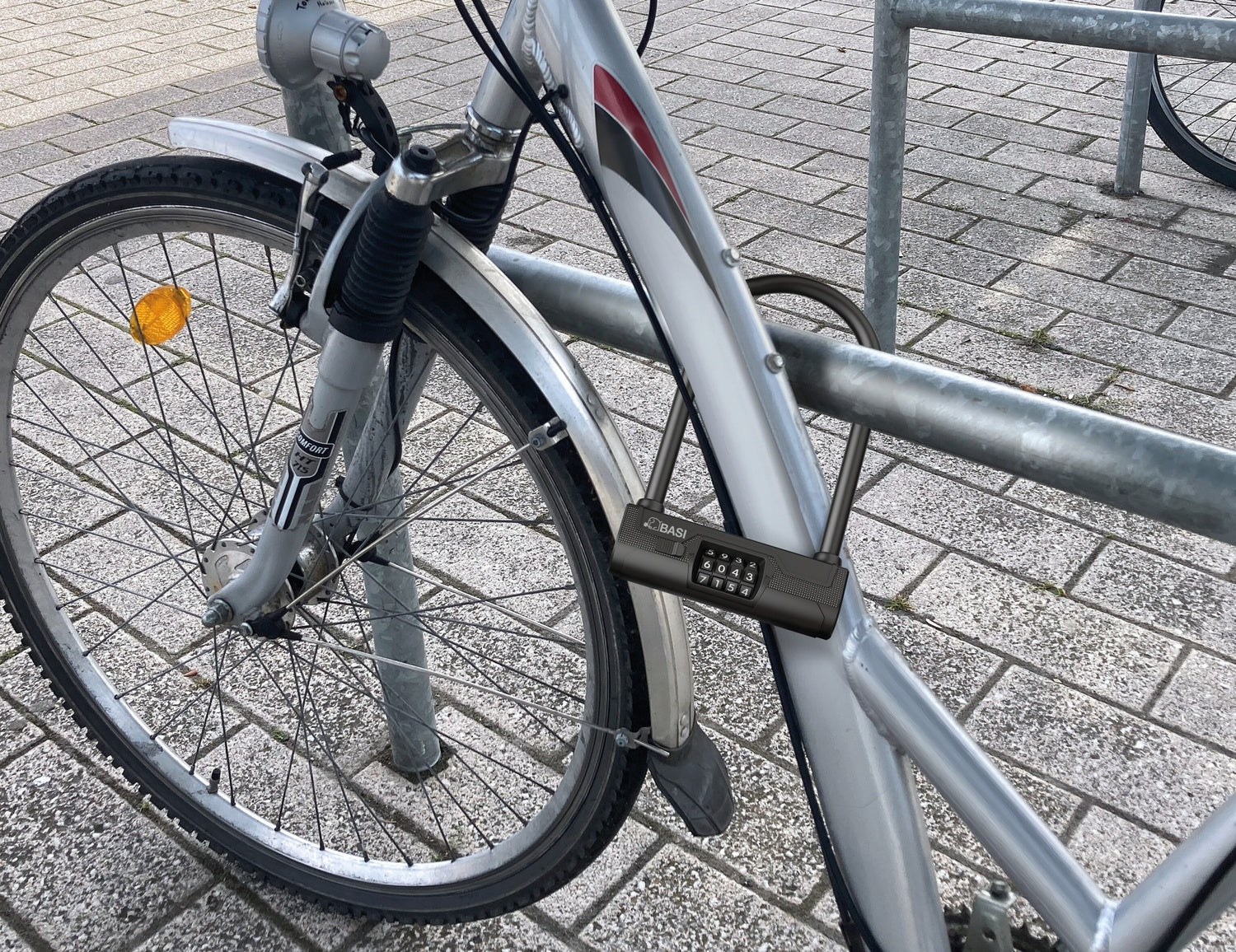 BASI 6990-0317 Bügelschloss ZR 317 mit vierstelligem Zahlencode Fahrradschloss E-Bike