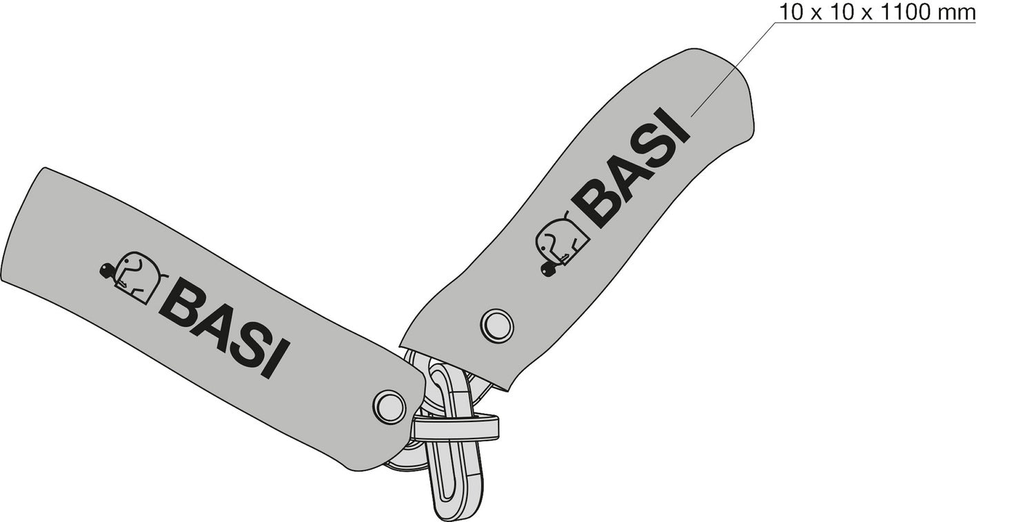 BASI 6990-0318 Stahlkette 10x1100mm Sichern Zweiräder Tore Diebstahlschutz