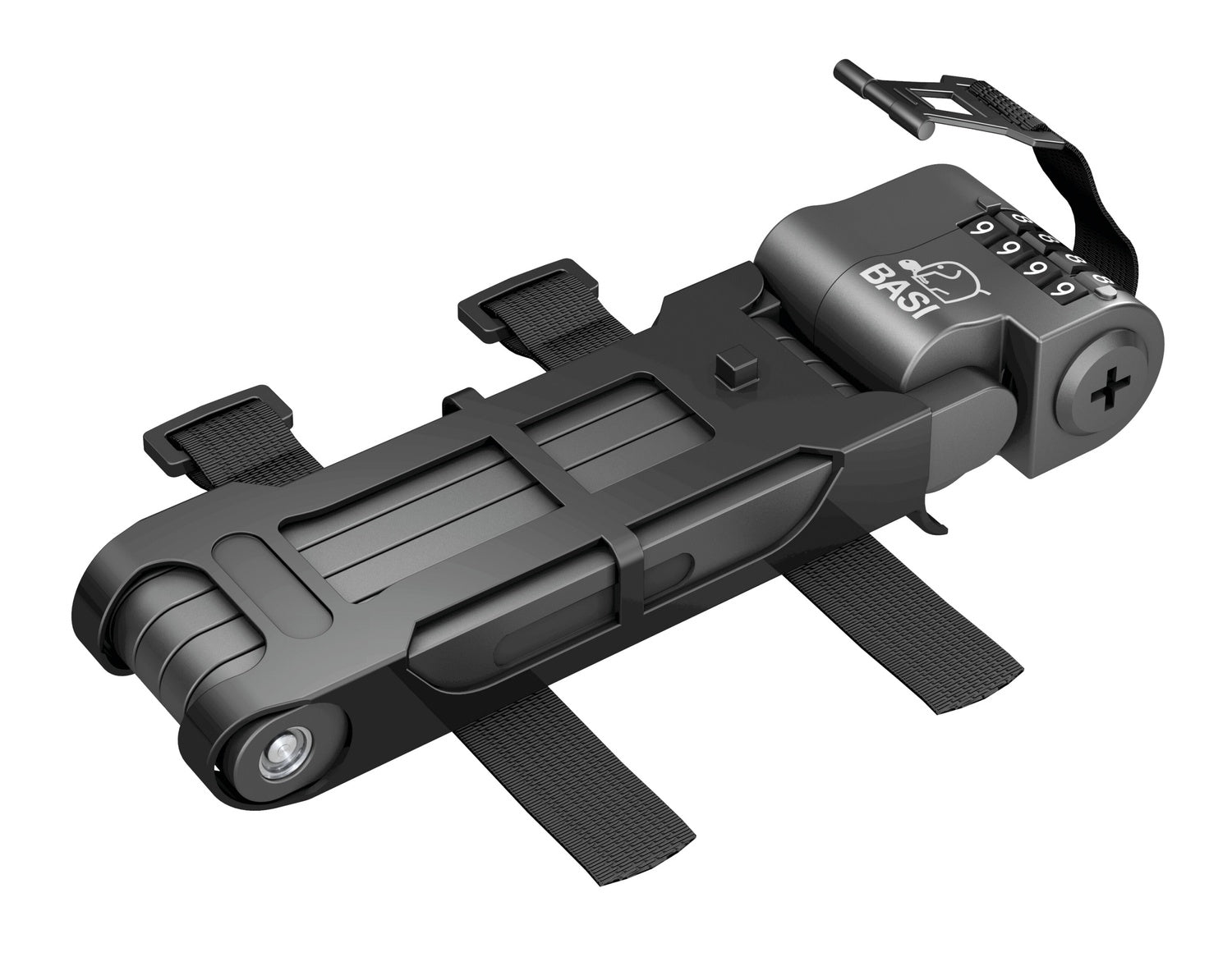 BASI 6990-0319 Faltschloss ZR 319 Fahrrad Rahmenhalterung Länge 950mm Fahrradschloss