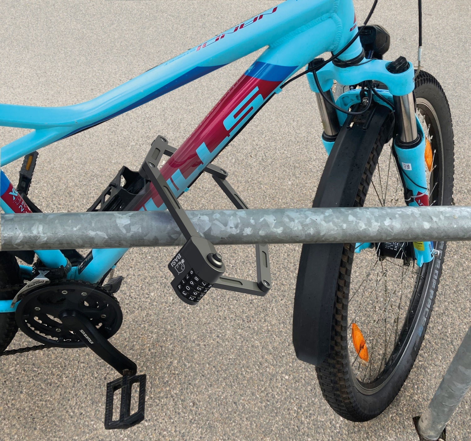 BASI 6990-0319 Faltschloss ZR 319 Fahrrad Rahmenhalterung Länge 950mm Fahrradschloss