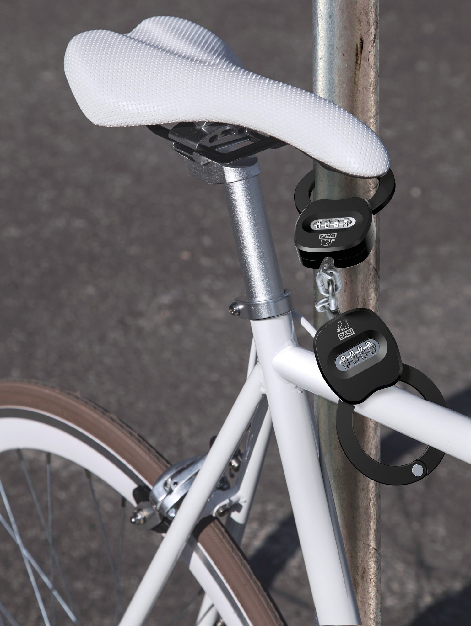 BASI 6990-0320 E-Scooter Schloss ZR 320 mit vierstelligem Zahlencode Handschellenschloss