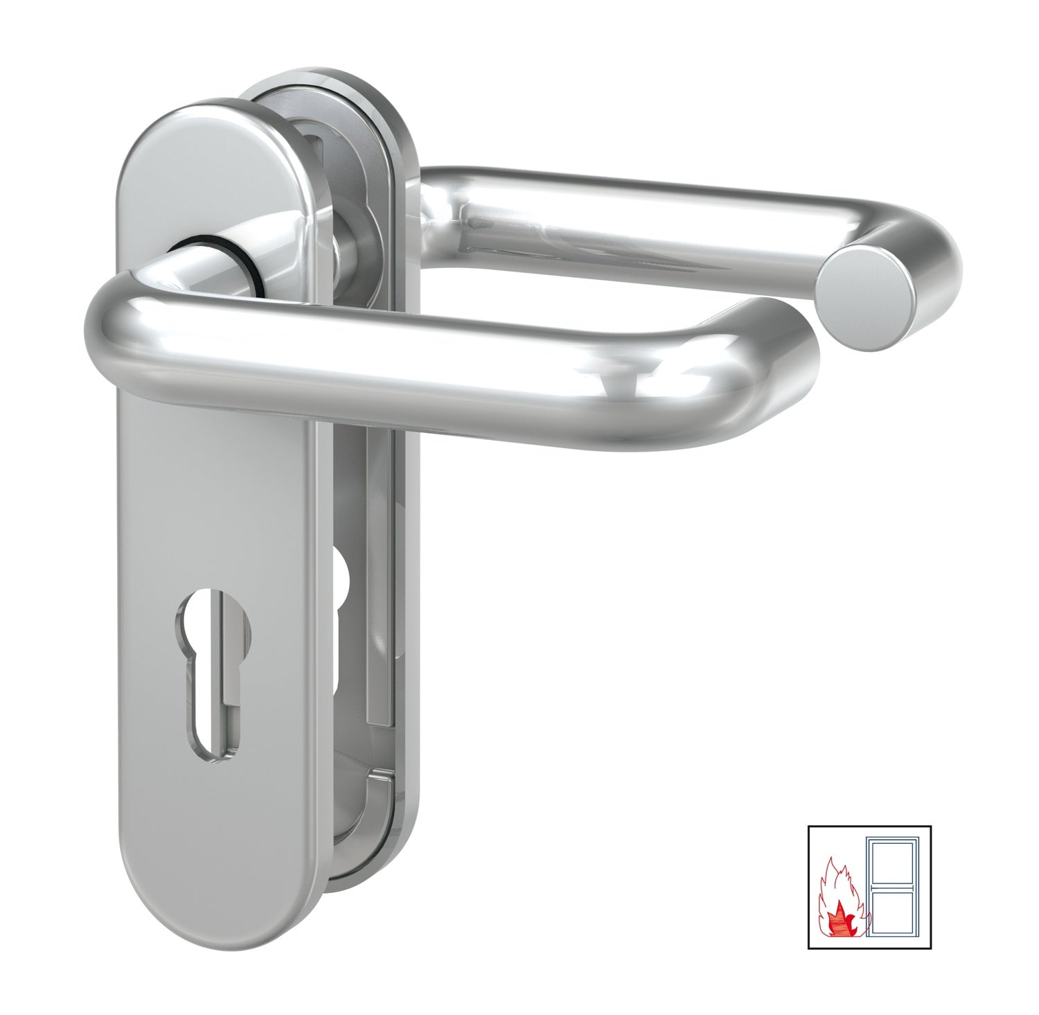 BASI 7519-0508 ZT/FS 2100 PZ FS Drücker Schutzbeschlag Feuerschutzbeschlag