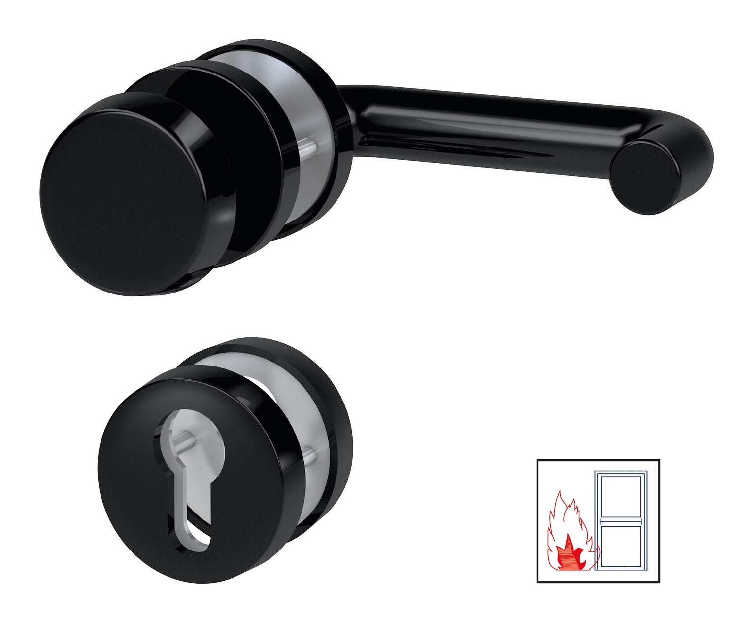 BASI 7529-9100 ZT/FS 2150 PZ FS Wechsel Rosettenbeschlag Feuerschutzbeschlag