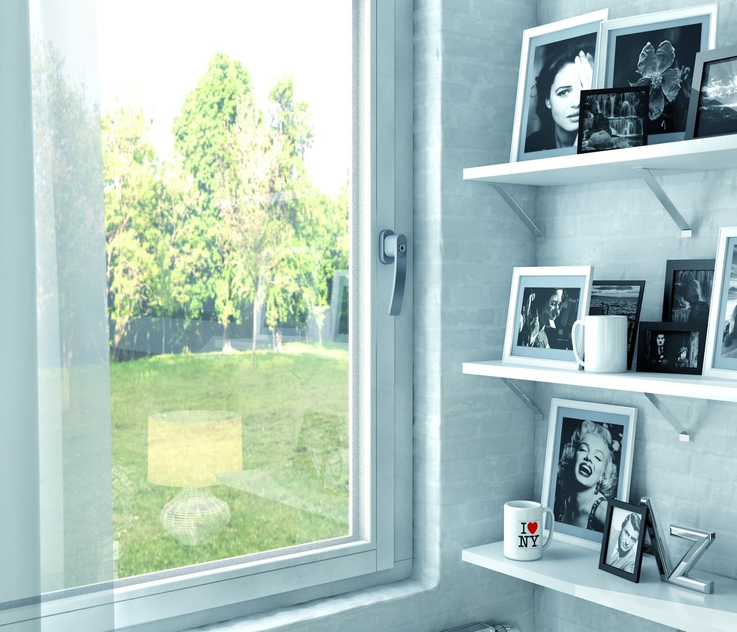 BASI FG 501 Fenstergriff Edelstahl abschließbar gleichschließend