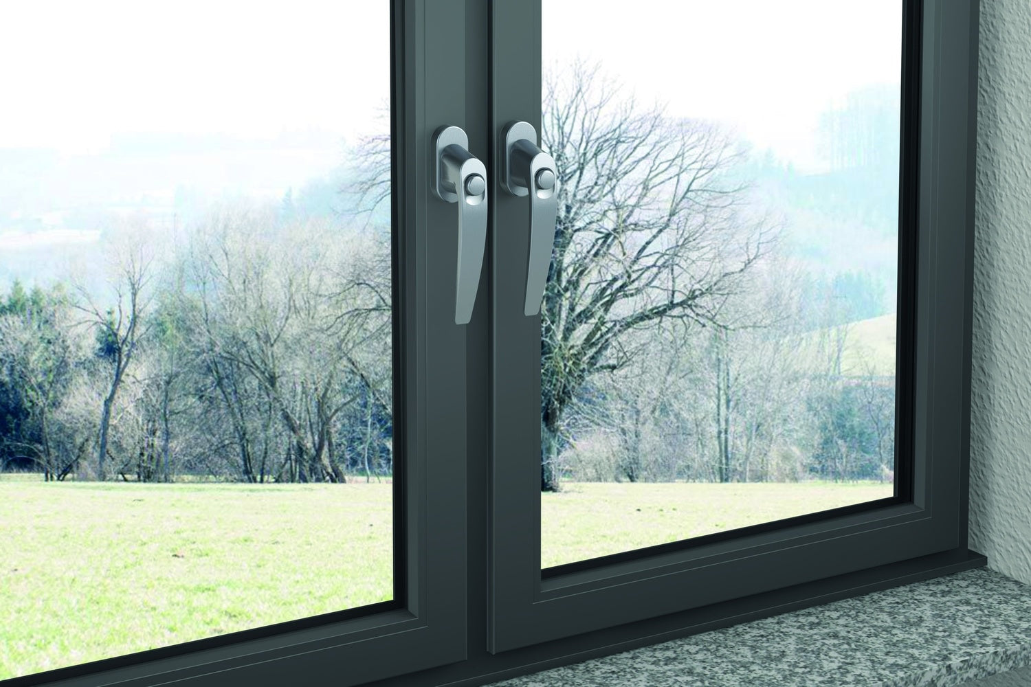 BASI FG 514 Fenstergriff Aluminium silber selbsttätig verriegelnd