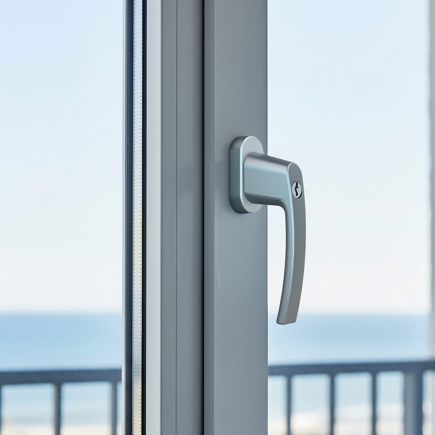 BASI 7555-0000 FG 505 Fenstergriff Alu Silber abschließbar gleichschließend Fenstersicherung