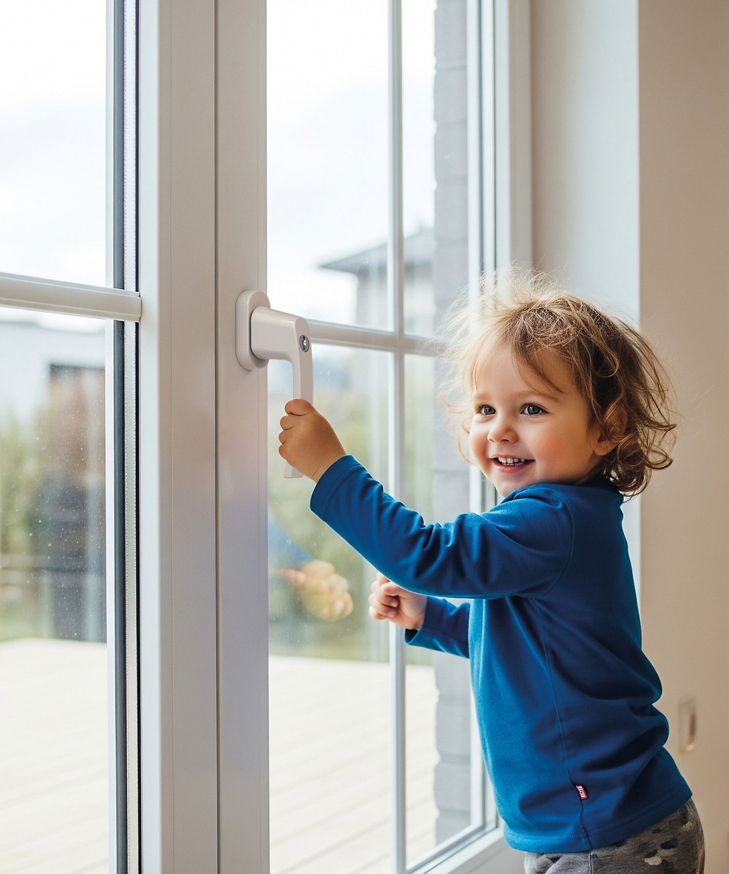 BASI 7555-0002 FG 505 Fenstergriff Alu Weiß abschließbar gleichschließend Fenstersicherung
