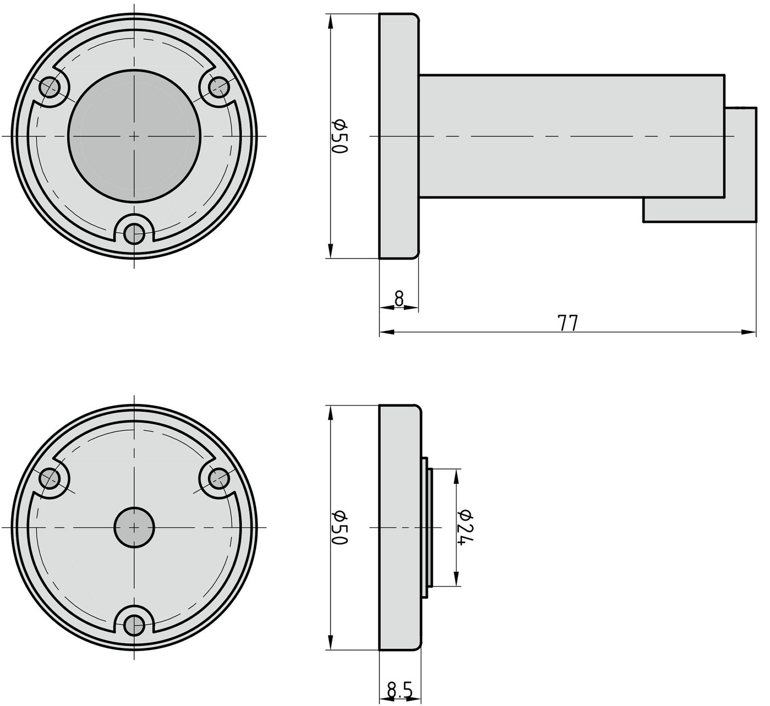 BASI 7704-0024 Magnet Türfeststeller MTS 24 Edelstahl Türstopper