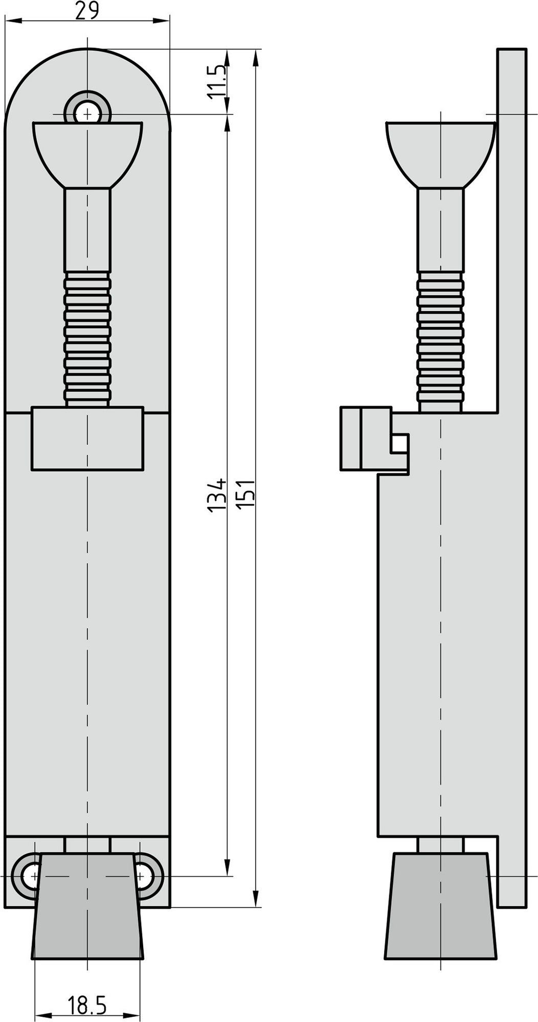 BASI 7704-0025 TFS 25 Türstopper Türfeststeller Edelstahloptik