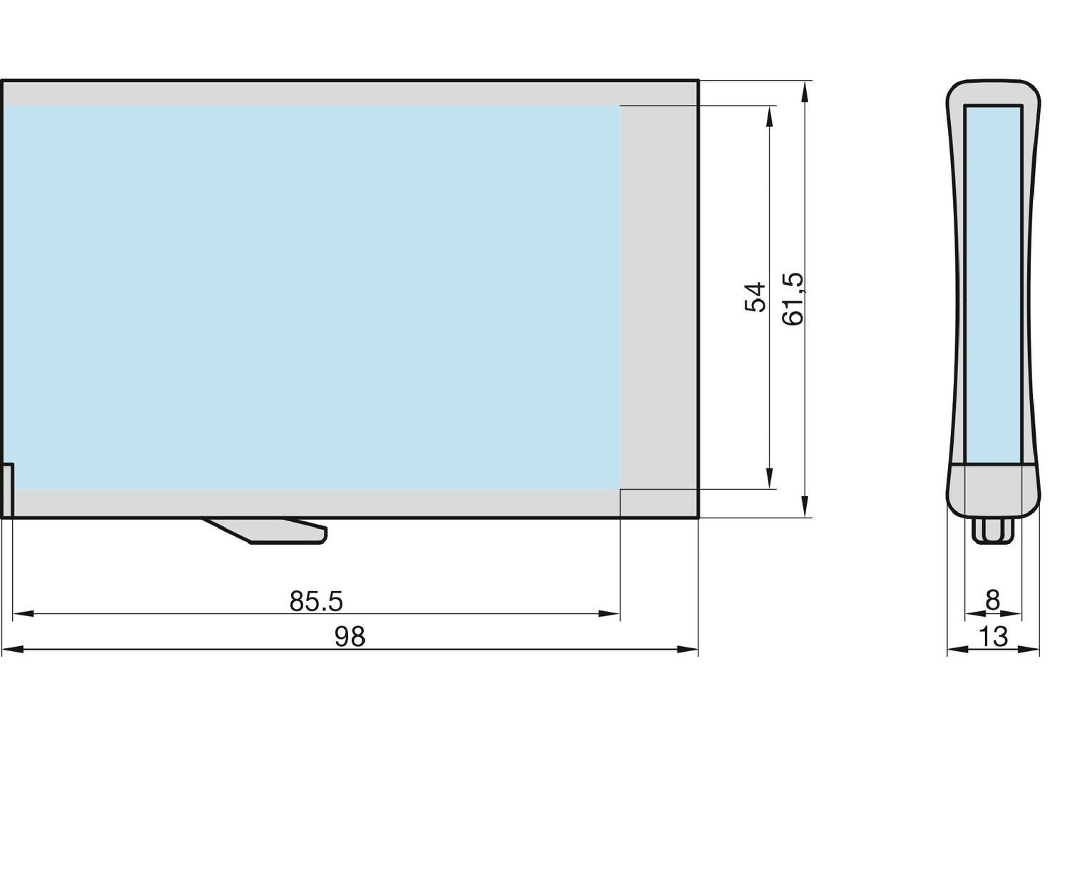 BASI 8015-9040-2600 Kartenetui / Kreditkartenhülle Silber mit NFC-Schutz