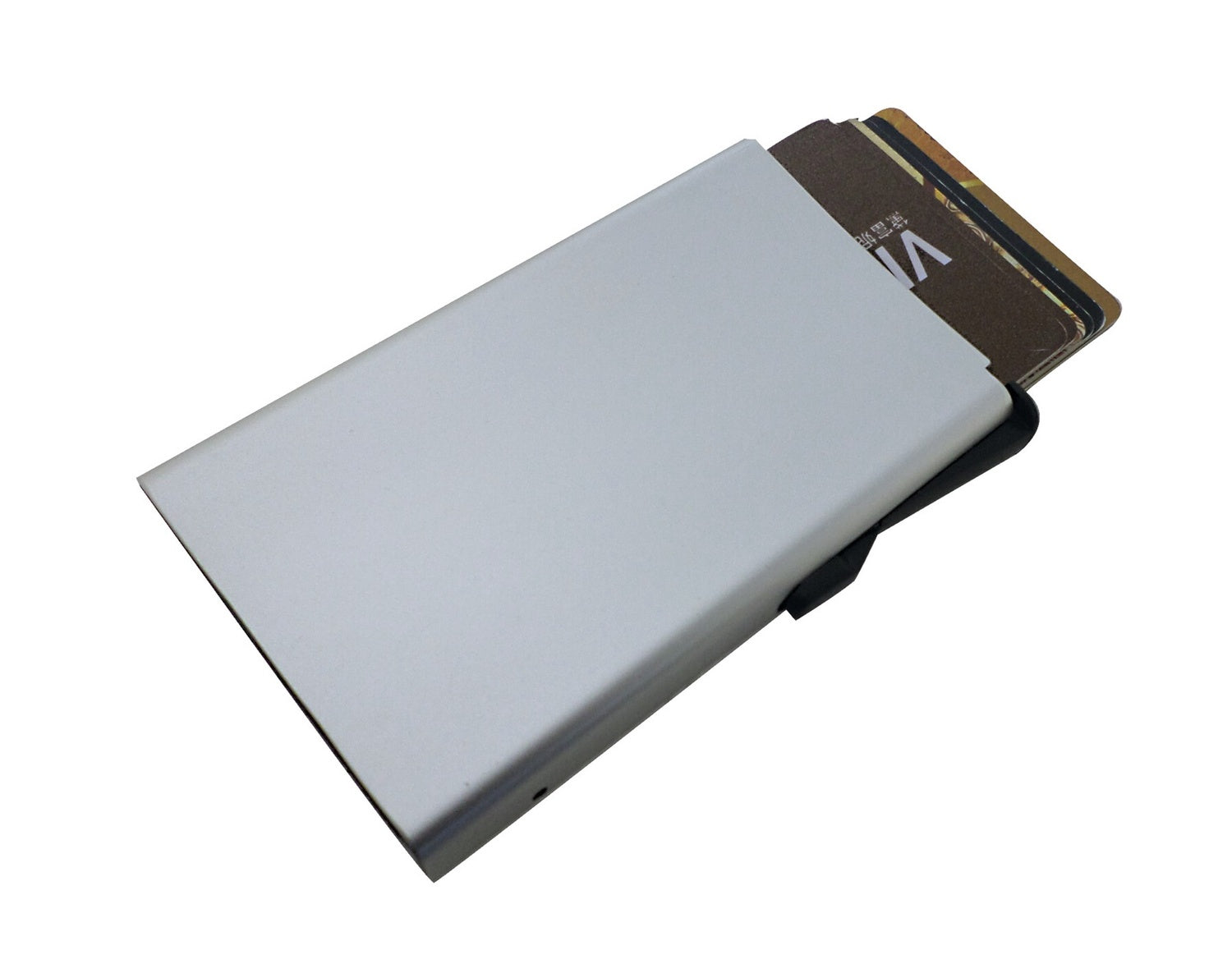 BASI 8015-9040-2600 Kartenetui / Kreditkartenhülle Silber mit NFC-Schutz