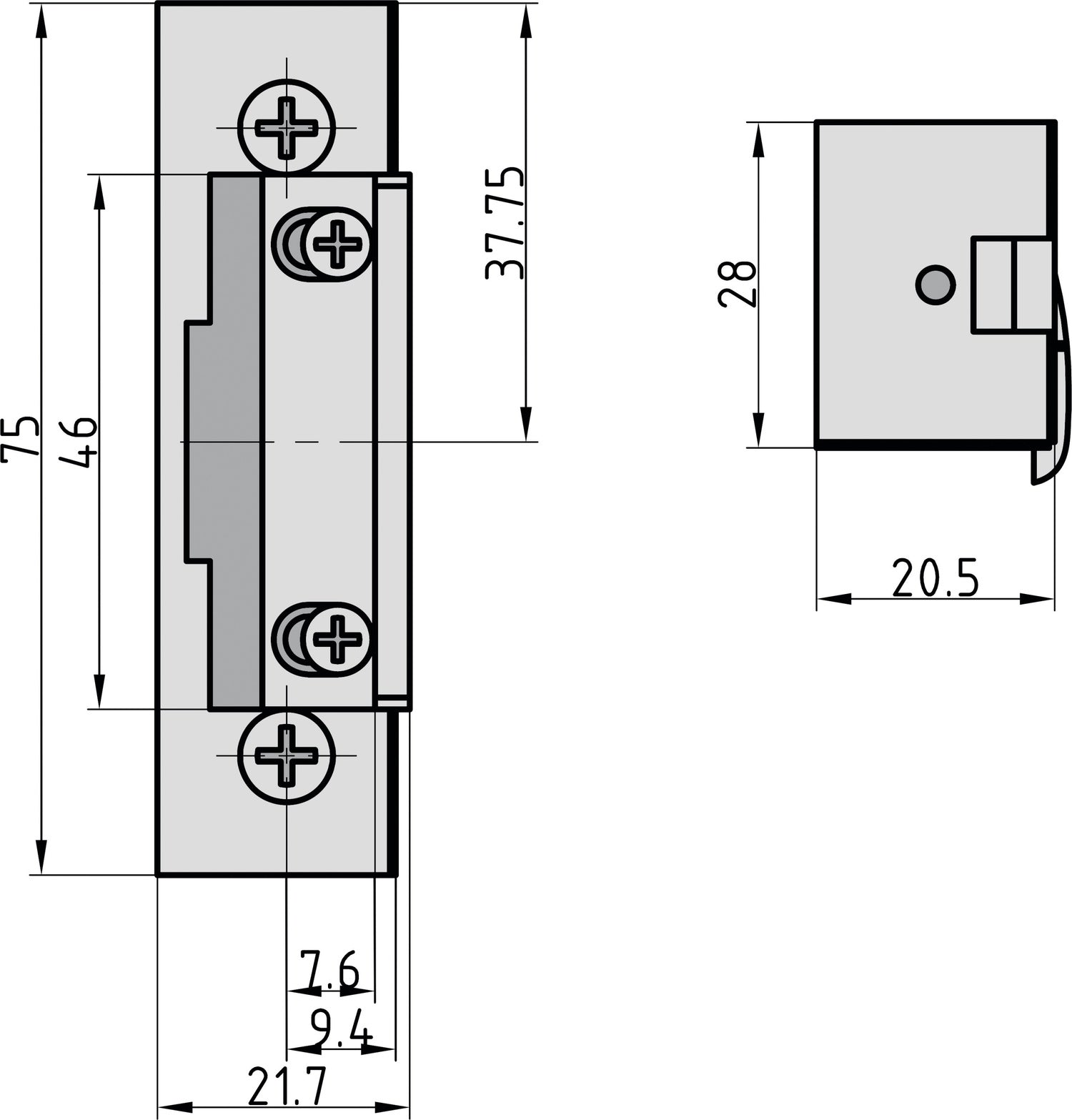 BASI 9200-0004 Elektro Türöffner ET 92 Effeff 17E ohne mechanischer Entriegelung