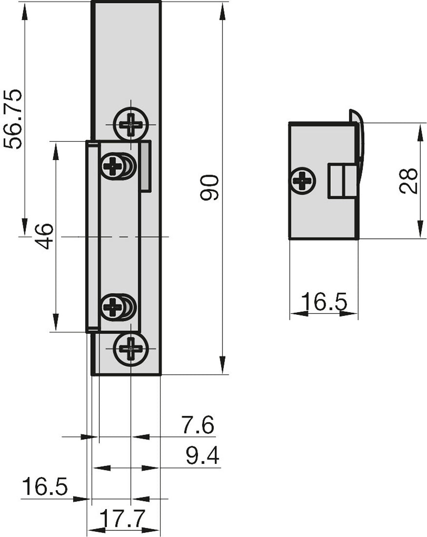 BASI 9200-0011 Elektro Türöffner ET 91 Elektrischer Türöffner