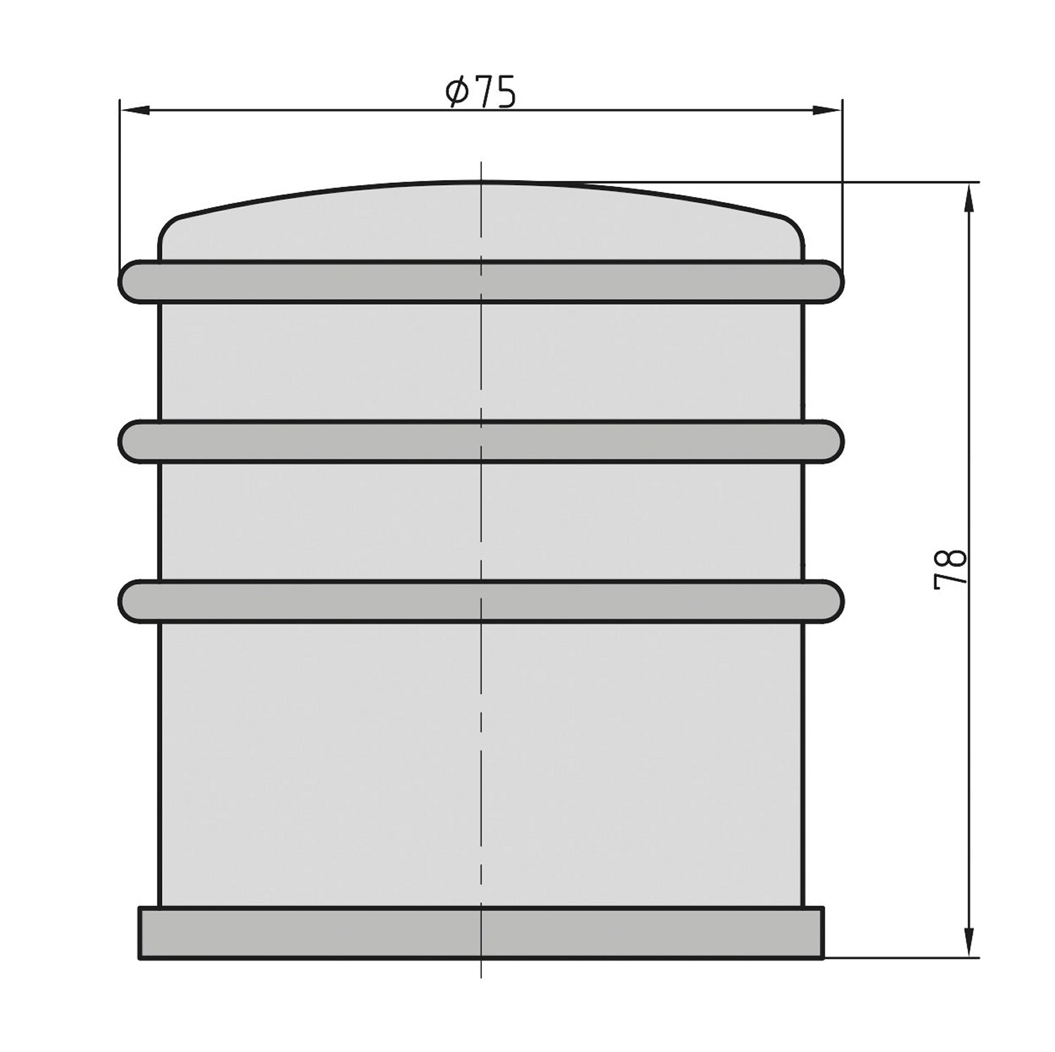 BASI 7704-0027 BTS 21 Boden Türstopper Türfeststeller aus Edelstahl Ø75mm 1 kg