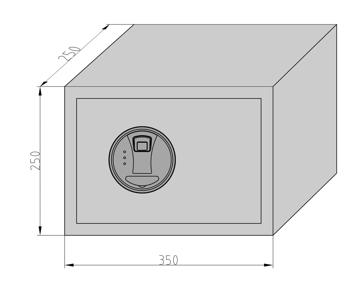 BASI EMT 250-Fingerprint Elektronik Möbel Tresor