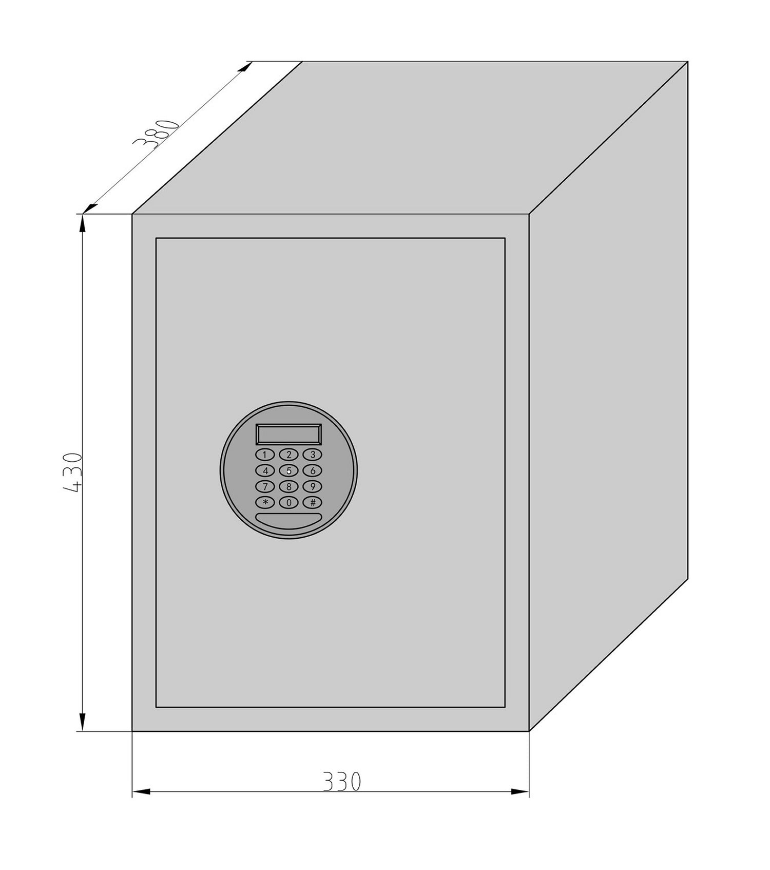 BASI EMT 380-Code Elektronik Möbel Tresor