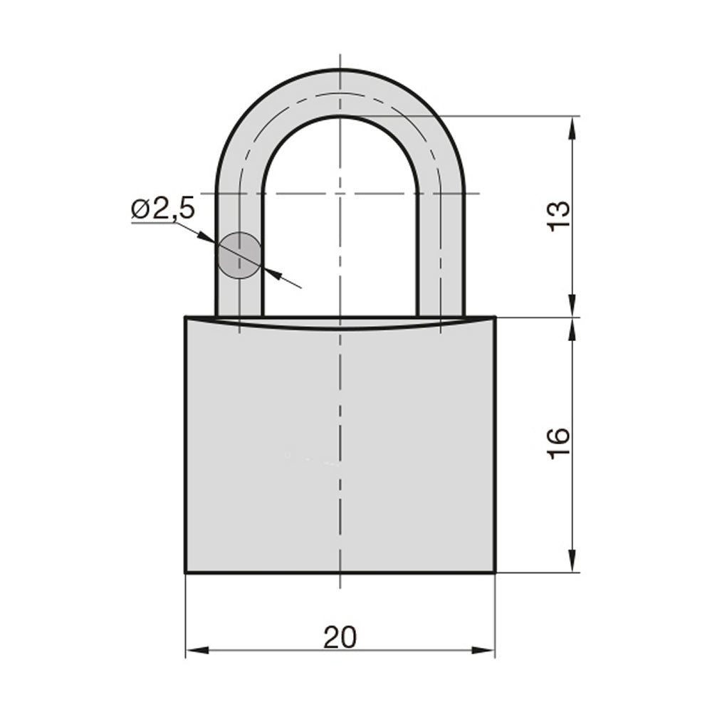 BASI G300 GOLIATH VHS Vorhangschloss 20mm VS