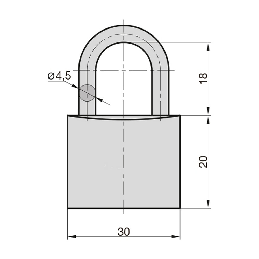 BASI G301 GOLIATH VHS Vorhangschloss 30mm VS