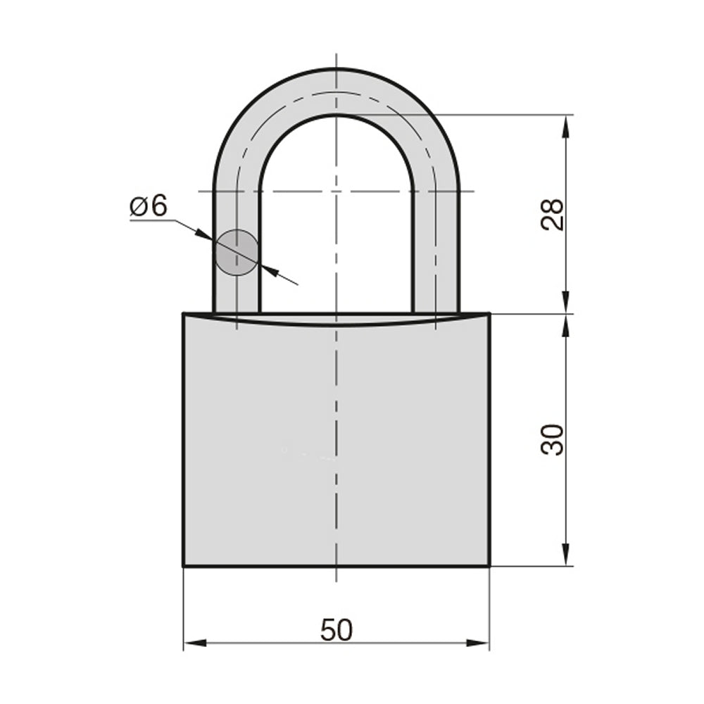 BASI G303 GOLIATH VHS Vorhangschloss 50mm VS
