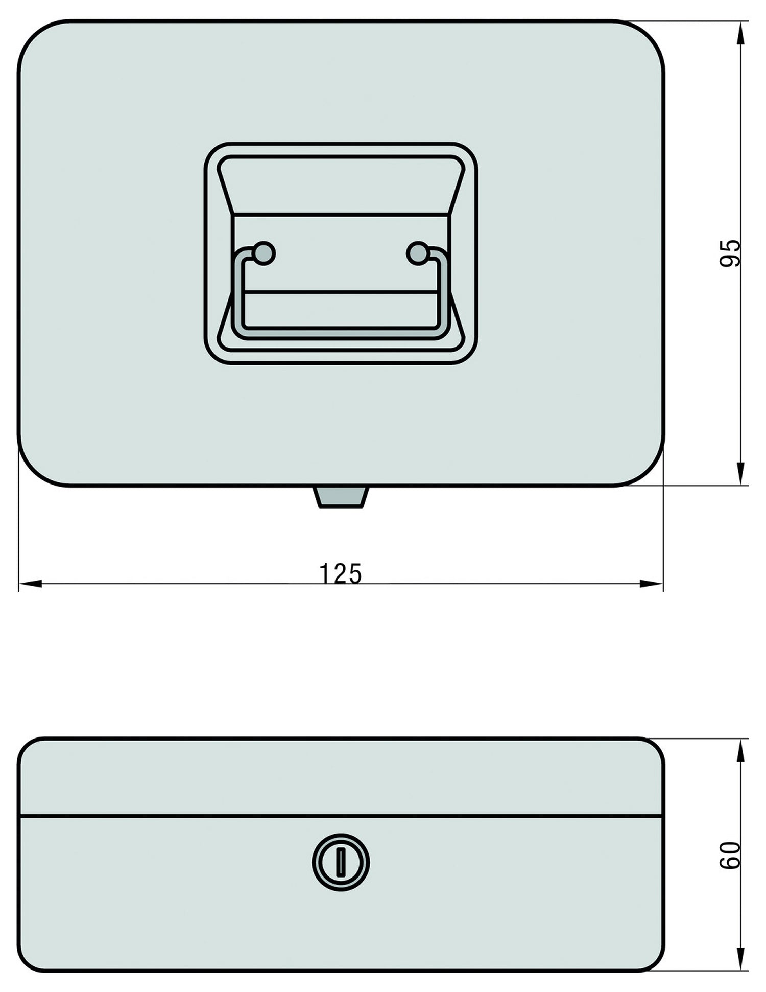 BASI GK 10 Geldkassette Blau 6 Münzfächer Hebelschloss