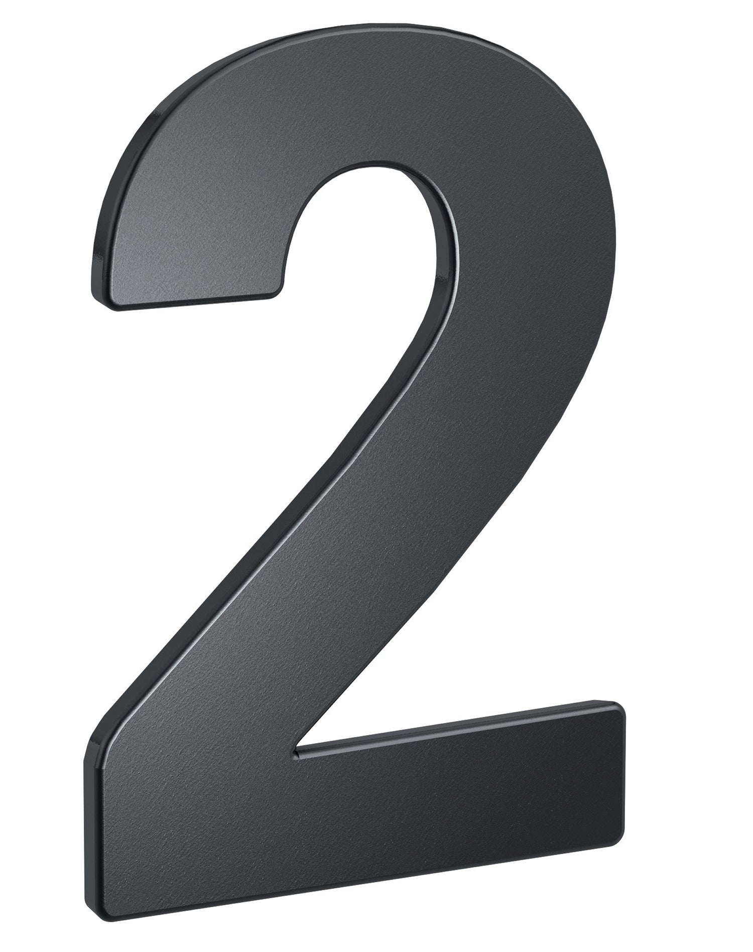 BASI 7300-1002 HN 150-2 Hausnummer 2 Stahl Farbe Anthrazit Haus Nummer Zwei