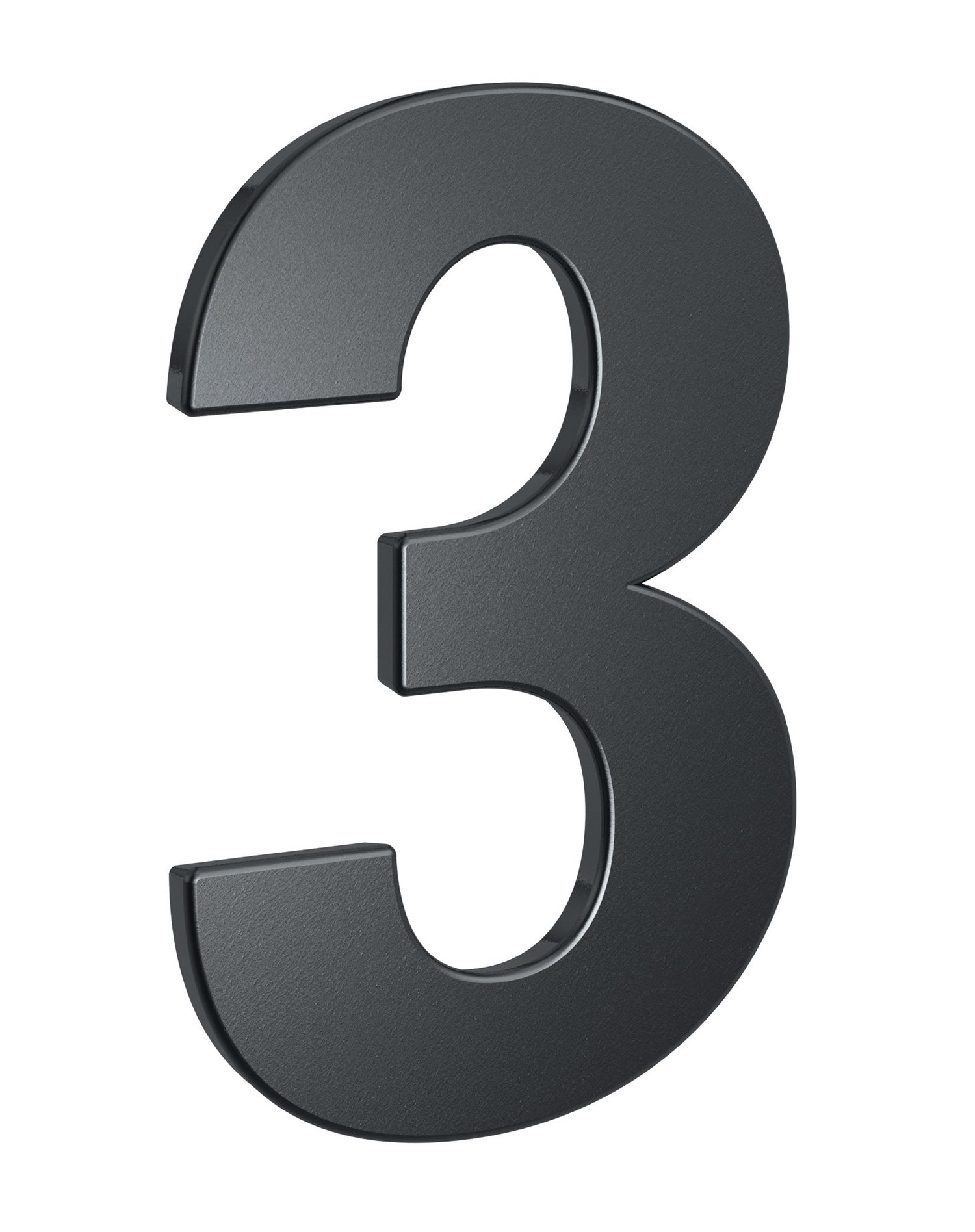 BASI 7300-1003 HN 150-3 Hausnummer 3 Stahl Farbe Anthrazit Haus Nummer Drei