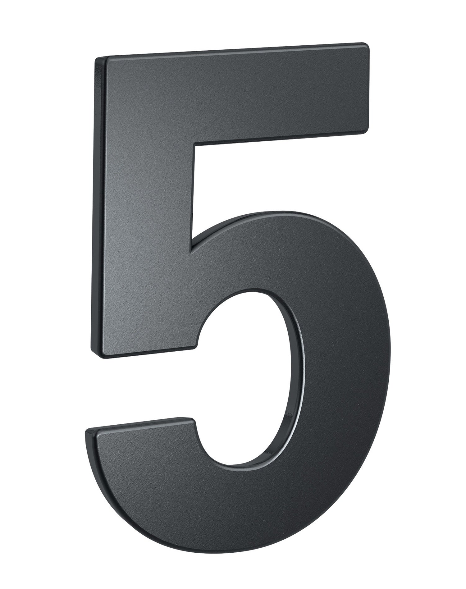 BASI 7300-1005 HN 150-5 Hausnummer 5 Stahl Farbe Anthrazit Haus Nummer Fünf