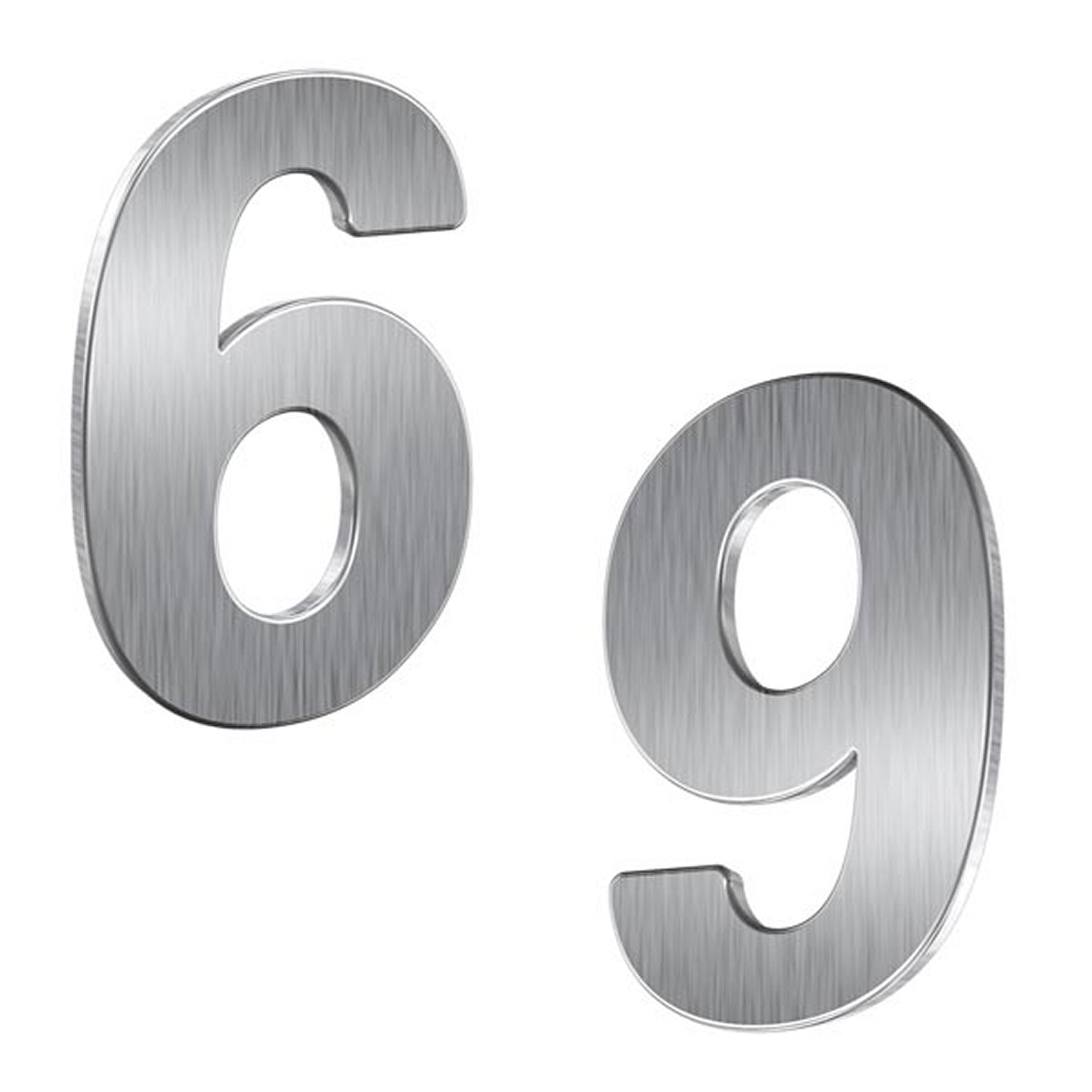 BASI 7300-0006 HN 150-6/9 Hausnummer 6 / 9 Edelstahl Haus Nummer Sechs Neun