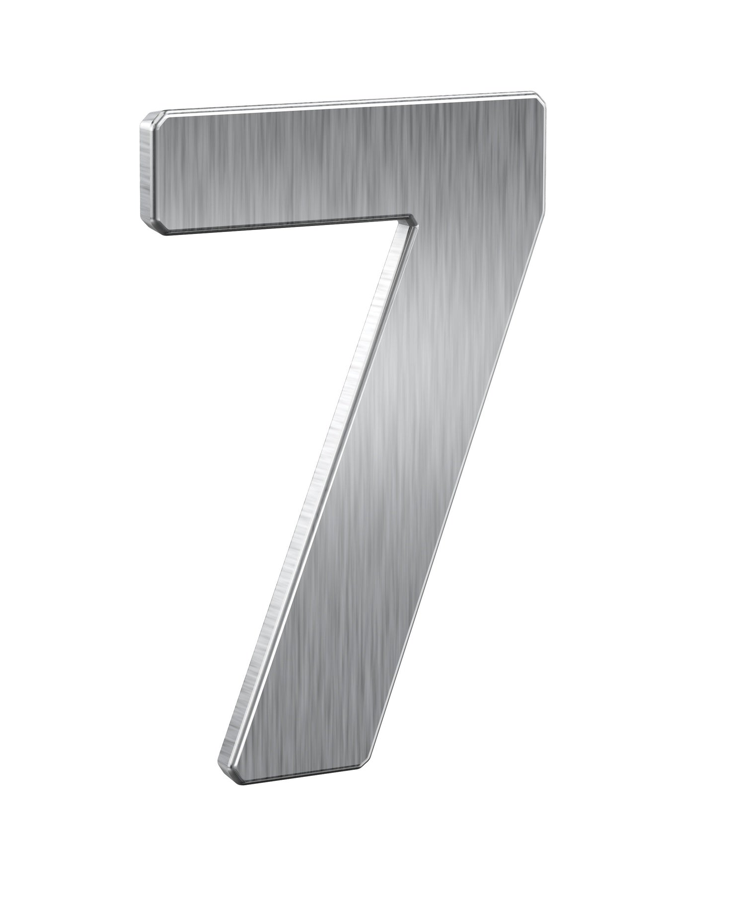 BASI 7300-0007 HN 150-7 Hausnummer 7 Edelstahl Haus Nummer Sieben