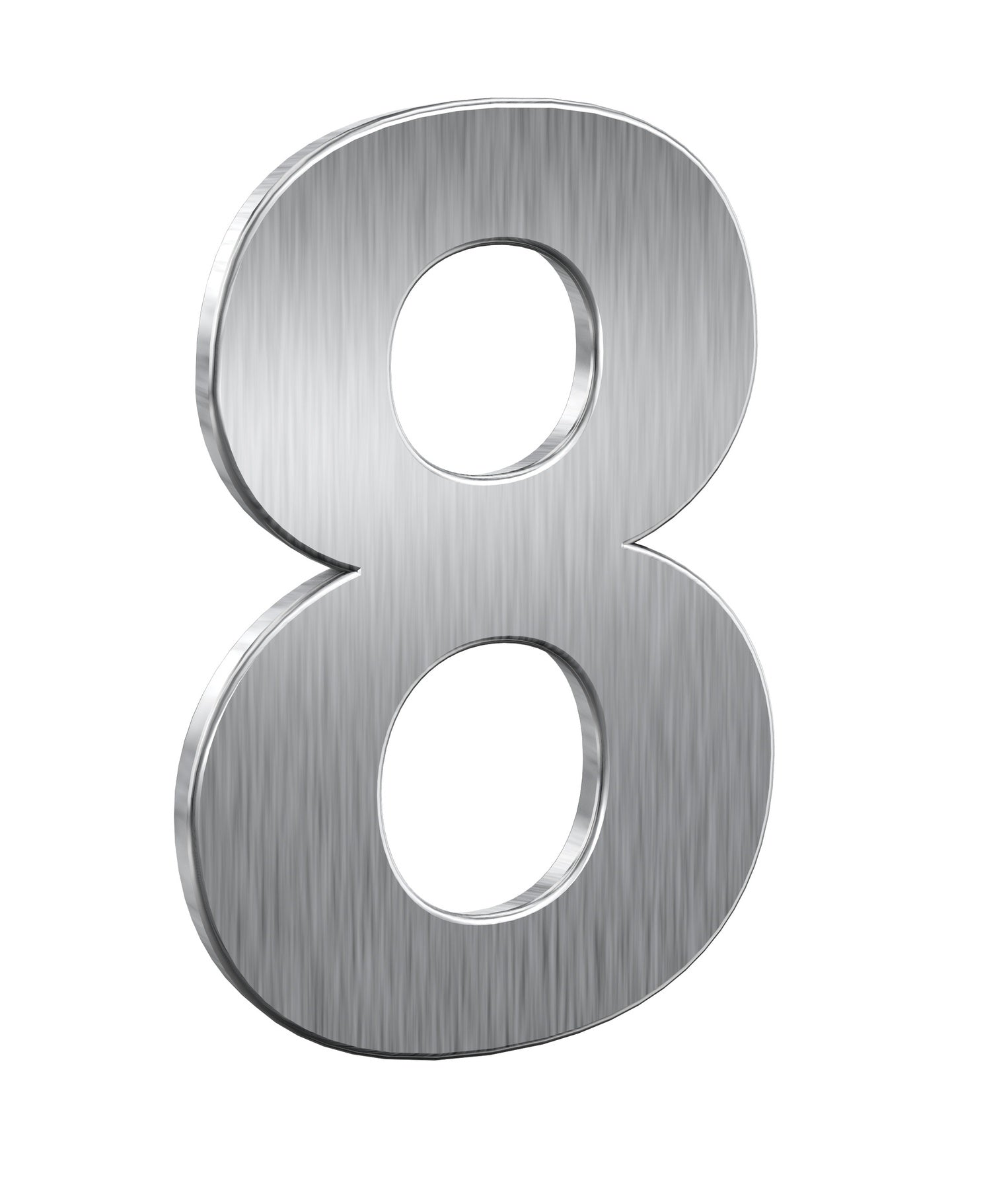 BASI 7300-0008 HN 150-8 Hausnummer 8 Edelstahl Haus Nummer Acht